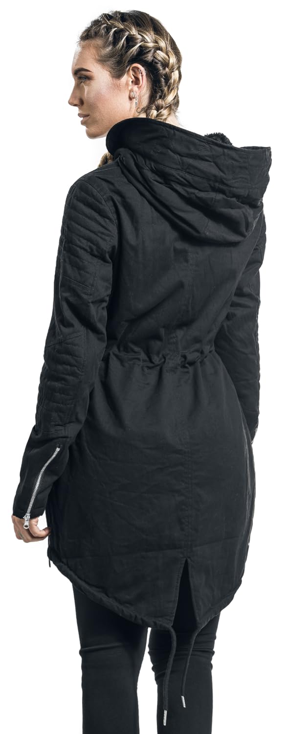 Women's Sherpa Lined Cotton Parka Jacket - Warm Winter Coat for Outdoor Activities, Hiking & Casual Wear