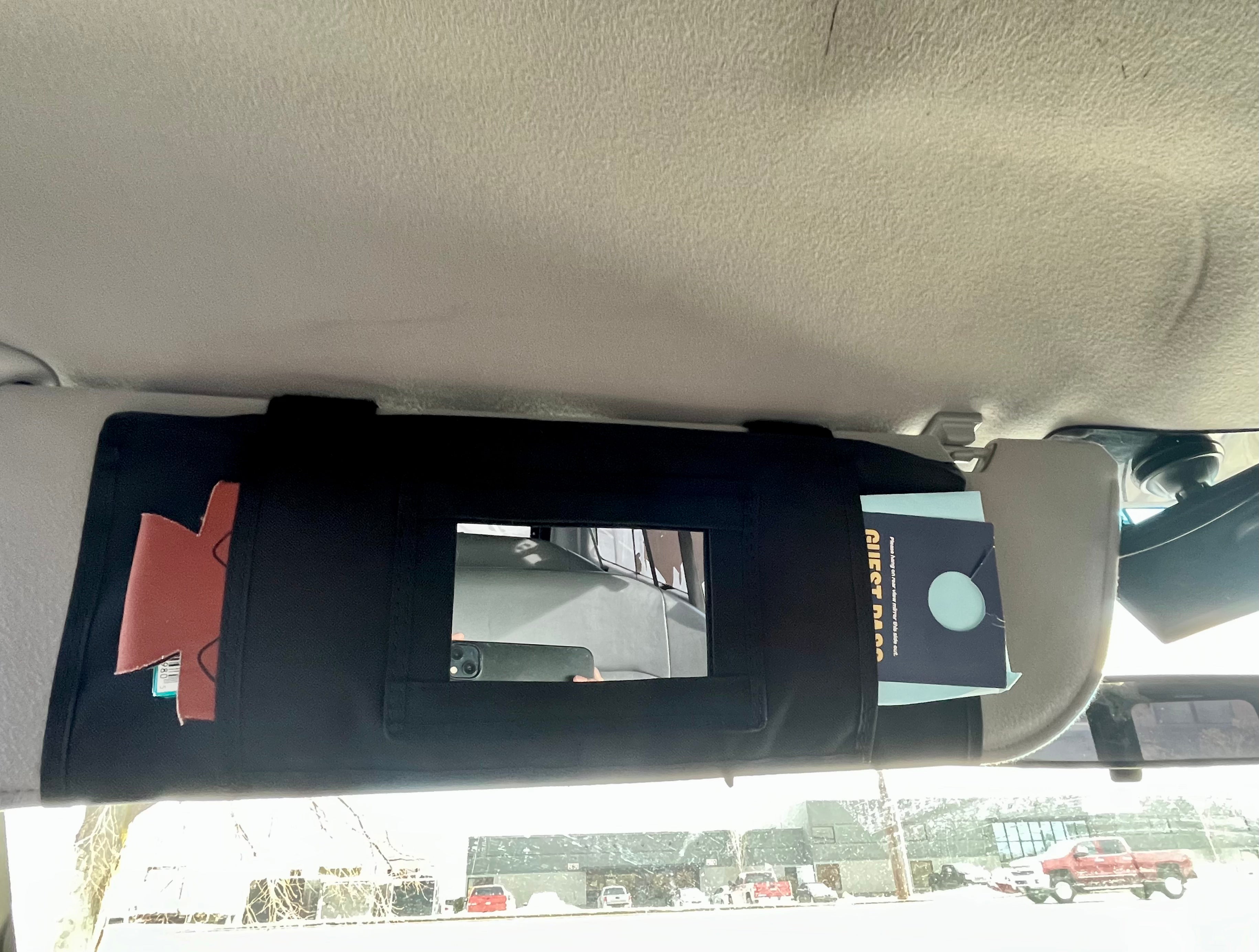Ford Econoline Van Sun Visor Organizer - Car Storage Accessory for Sunglasses, Phone & Documents | Perfect for Road Trips & Daily Commutes