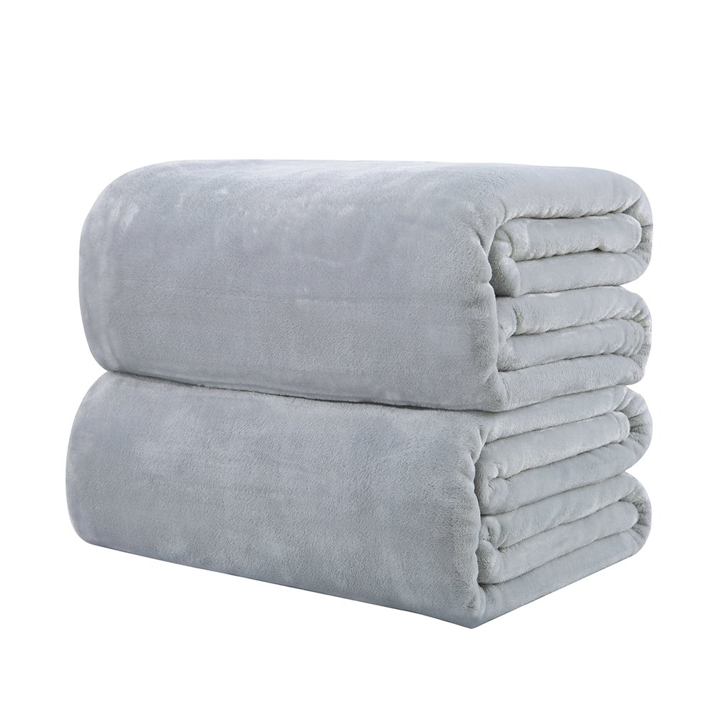 Ultra Soft Double Sided Flannel Blanket - Warm Travel Blanket for Bed, Sofa & Couch - 50x70cm Sky Blue Home Decor - Perfect for Camping, Office & Cozy Home Use