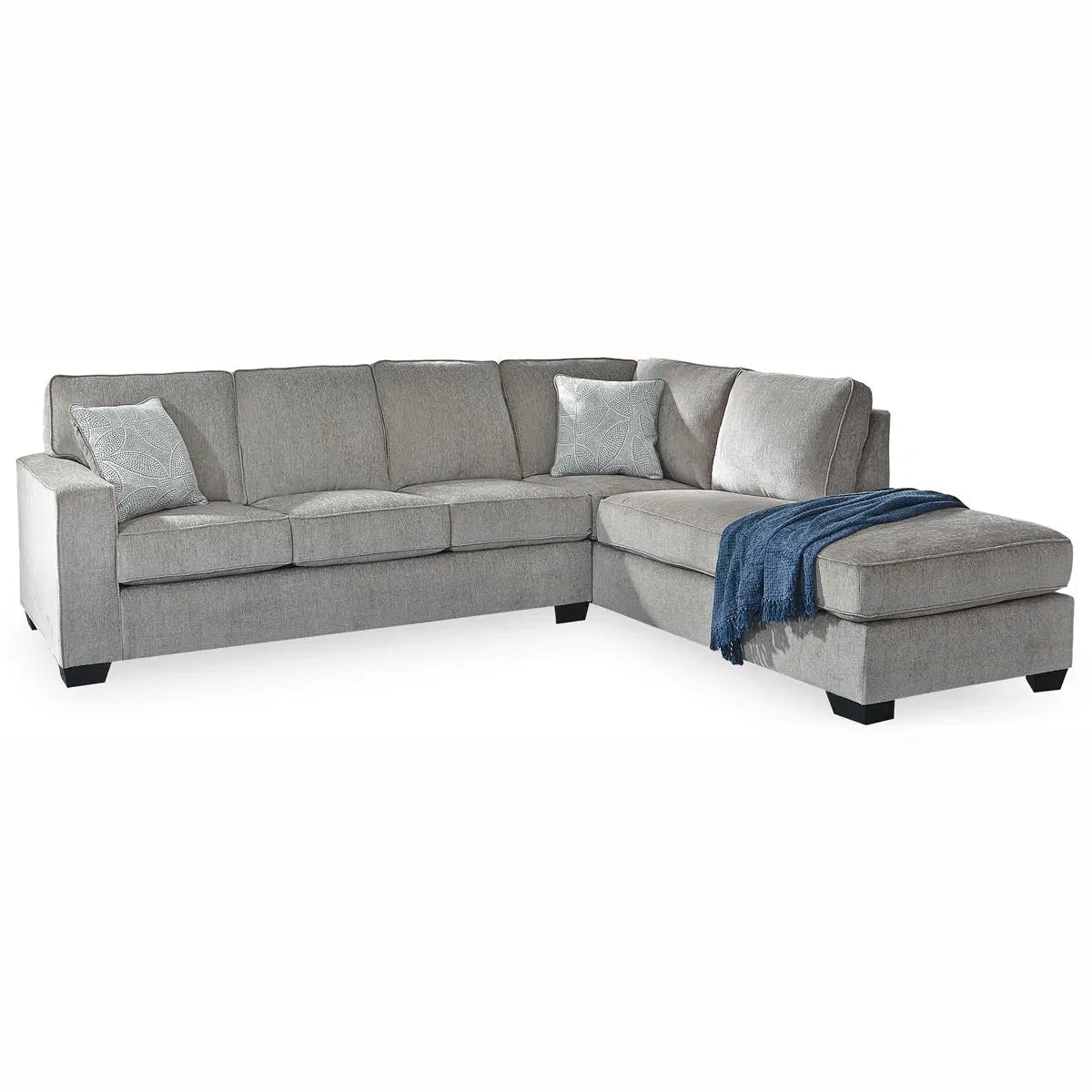Altari 2-Piece LFH Chaise Sectional Sofa in Alloy Gray - Modern L-Shaped Couch for Living Room, Lounge & Family Room