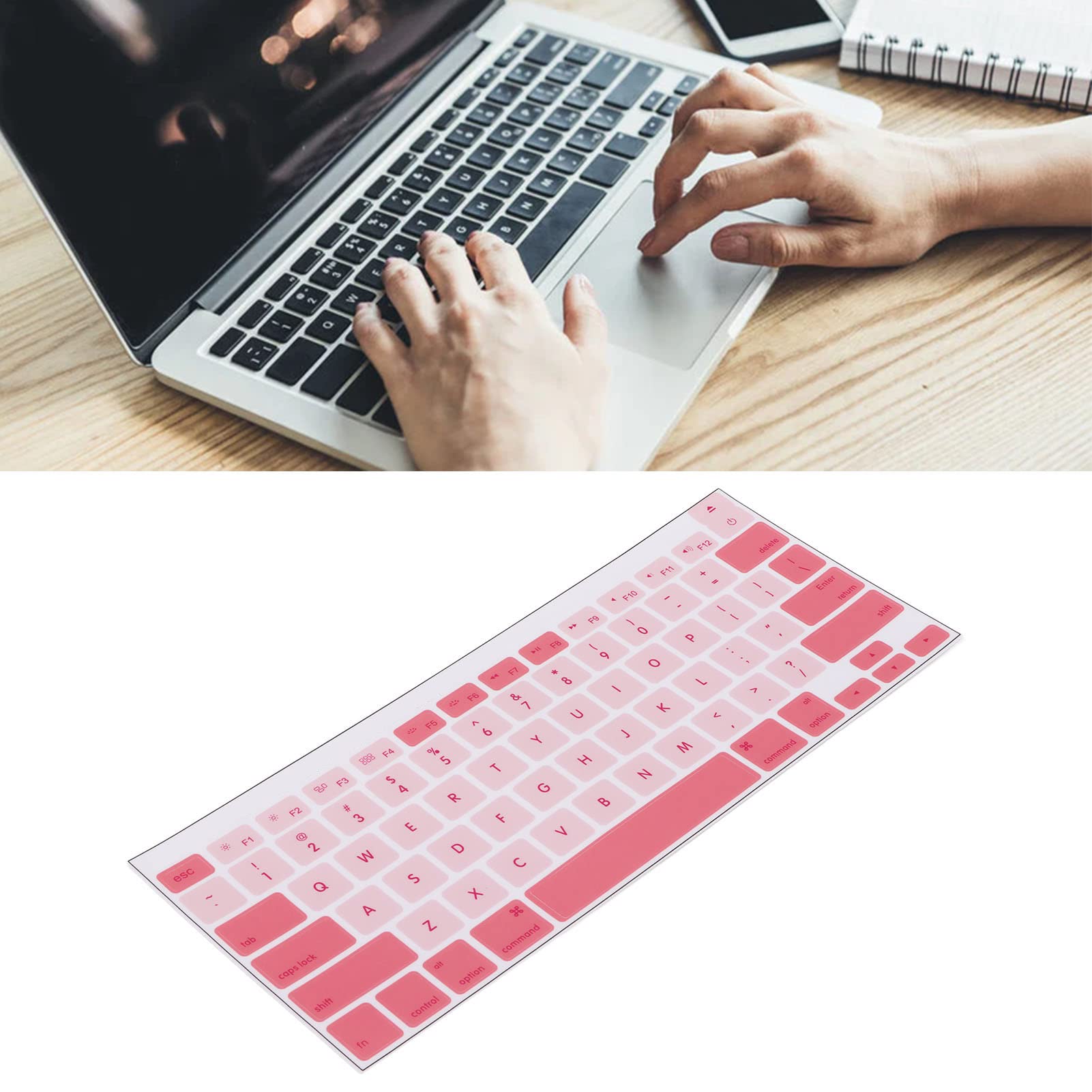 iOS Keyboard Stickers - PVC English Computer Keyboard Stickers with Clear Lettering for Laptop, Notebook, Desktop - Perfect for Typing Efficiency and Office Use