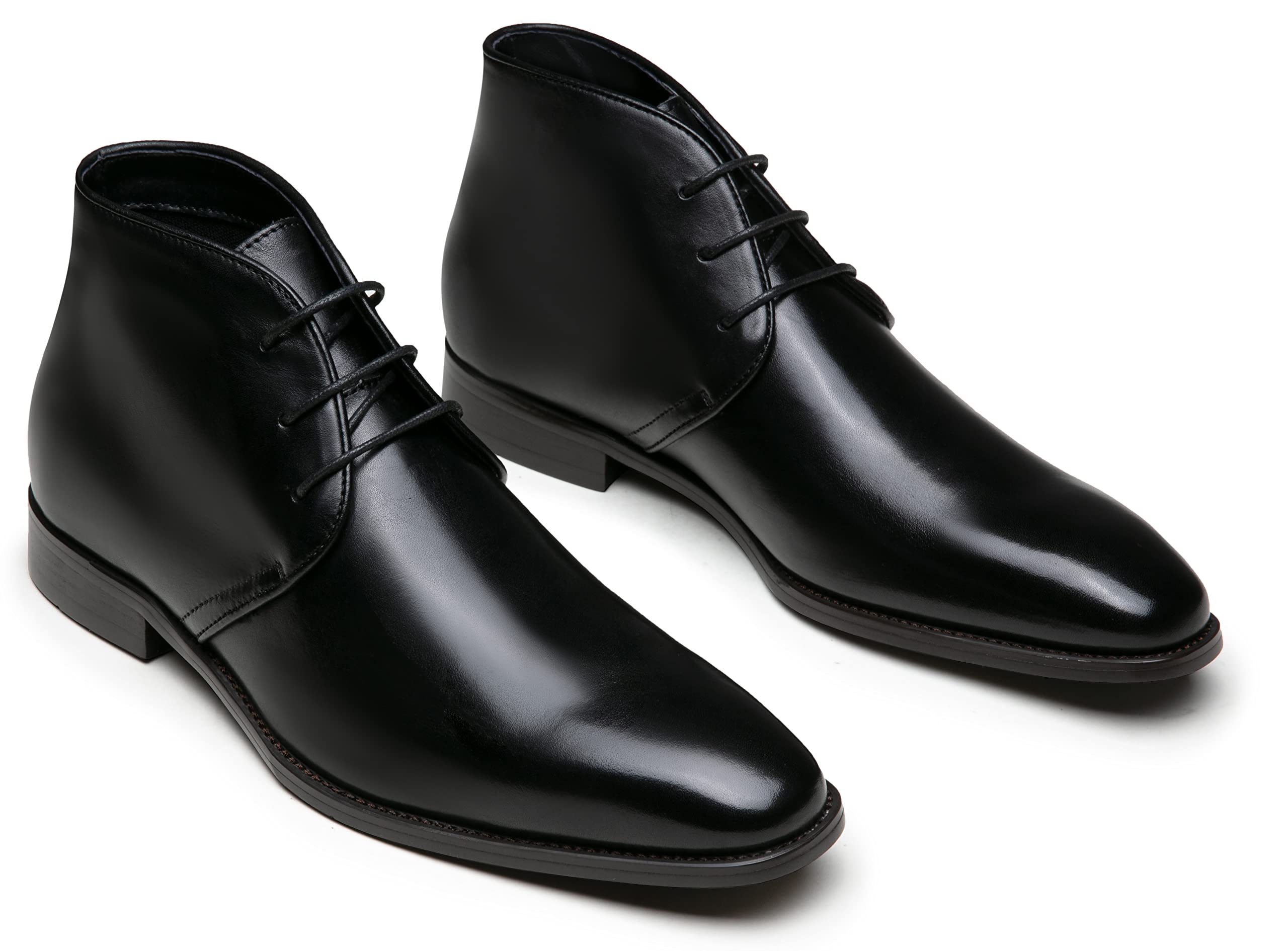 Jousen Men's Classic Leather Dress Boots - Retro Polish Ankle Chukka Boots for Formal & Casual Wear | Office, Date Night, Outdoor Events
