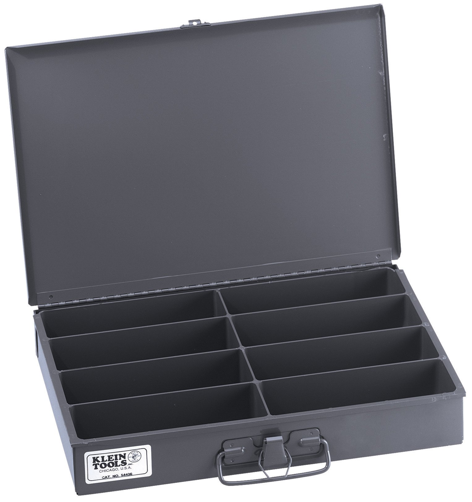 Klein Tools 54436 8-Compartment Storage Box for Tools & Parts