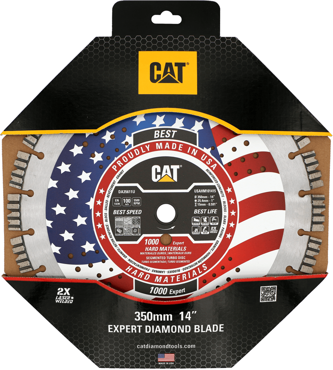 Cat® Diamond Blade 1000 Expert for Cutting Hard Materials - Free Shipping - Perfect for Concrete, Tile, and Masonry Work