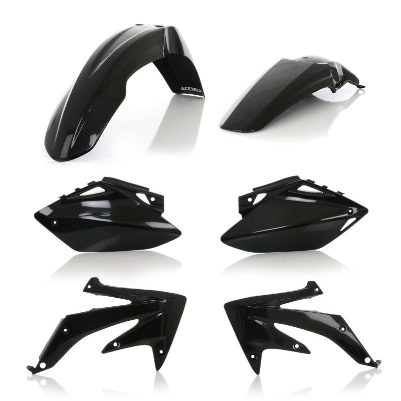 Acerbis Black Plastic Kit for 2007-2008 Honda CRF450R | Durable Replacement Body Panels for Off-Road Motorcycle Racing & Trail Riding