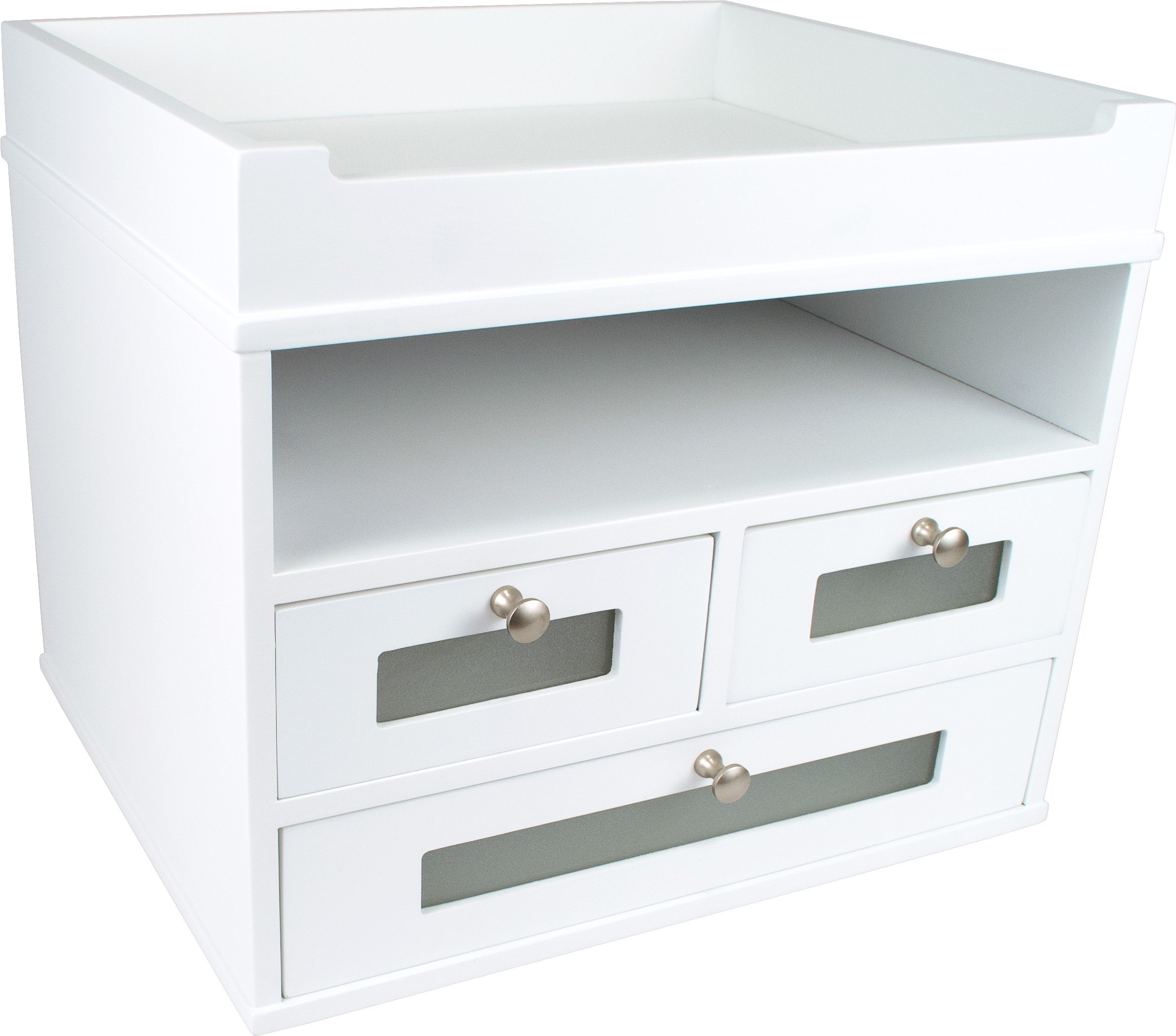 Victor Pure White Desktop Organizer - 10.8