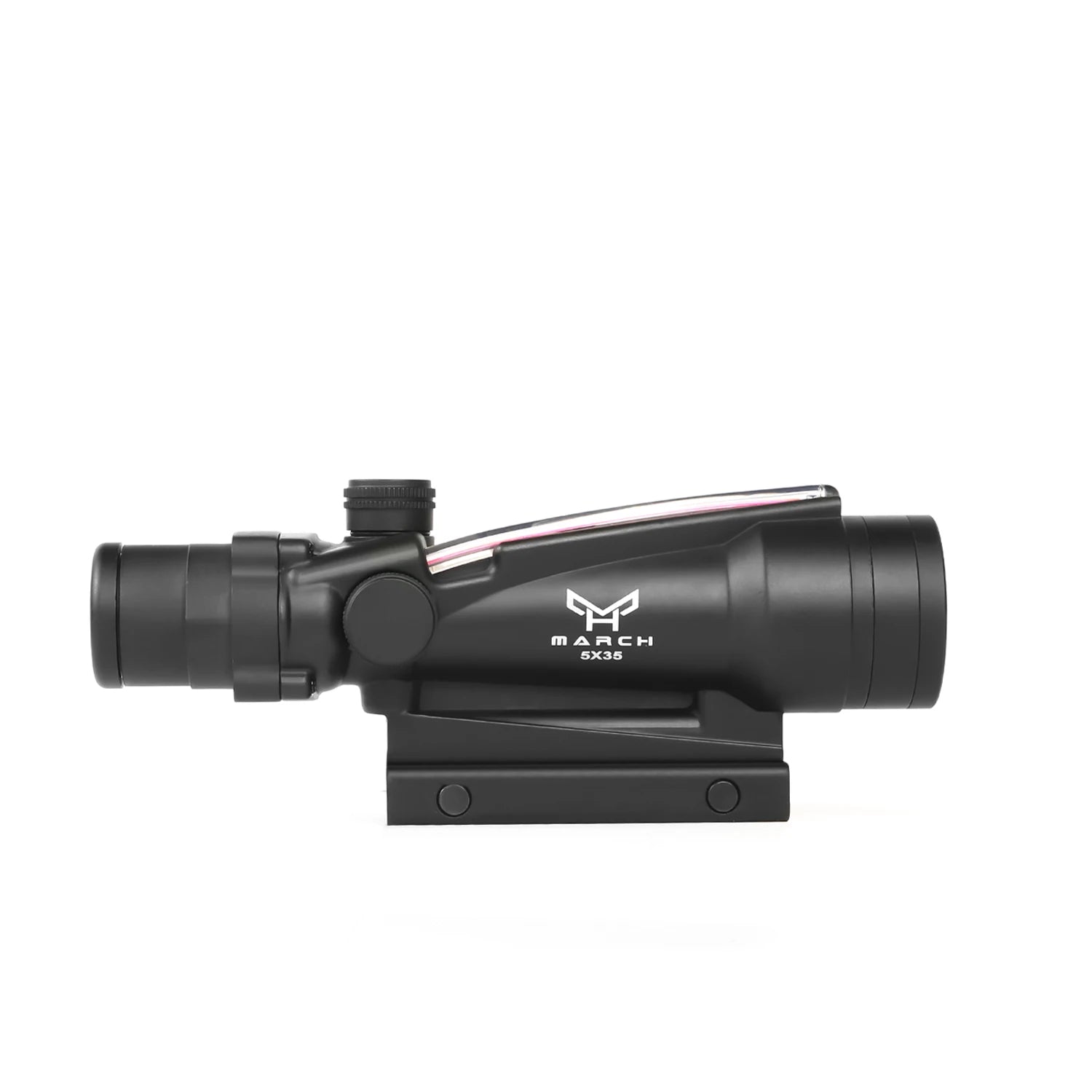 5X35 Hunting Rifle Scope with Real Fiber Optics - Red Dot Holographic Illuminated Etched Reticle for Tactical Shooting | Perfect for Hunting, Target Practice & Outdoor Adventures