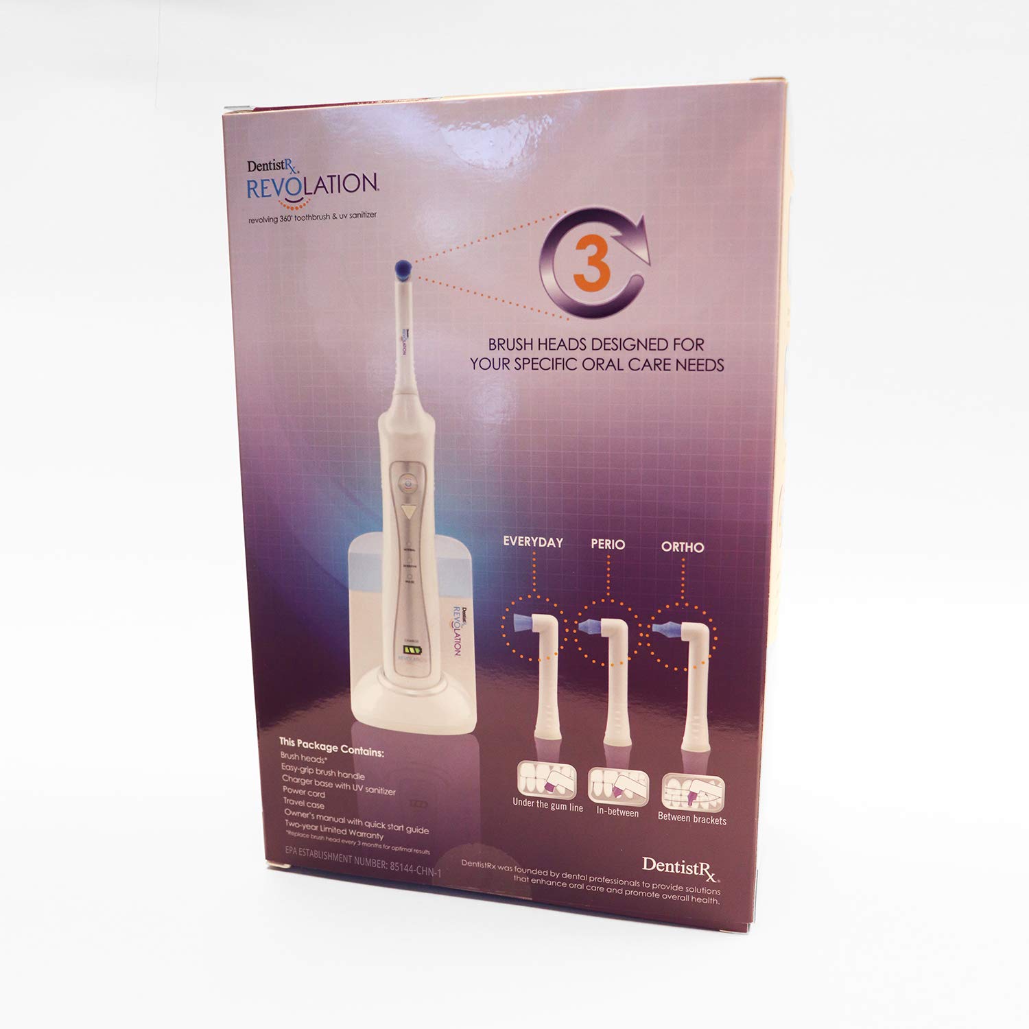 360° Rotating Electric Toothbrush with UV Sanitizer - Smart Oral Care for Whitening Teeth & Gum Health - Perfect for Travel, Home & Office Use