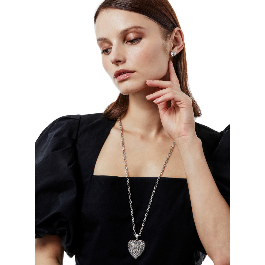Adela Heart Pendant Convertible Necklace for Women - 18K Gold Plated Stainless Steel, Gift for Her, Valentine's Day, Anniversary, Birthday - Perfect for Date Night, Wedding, Party