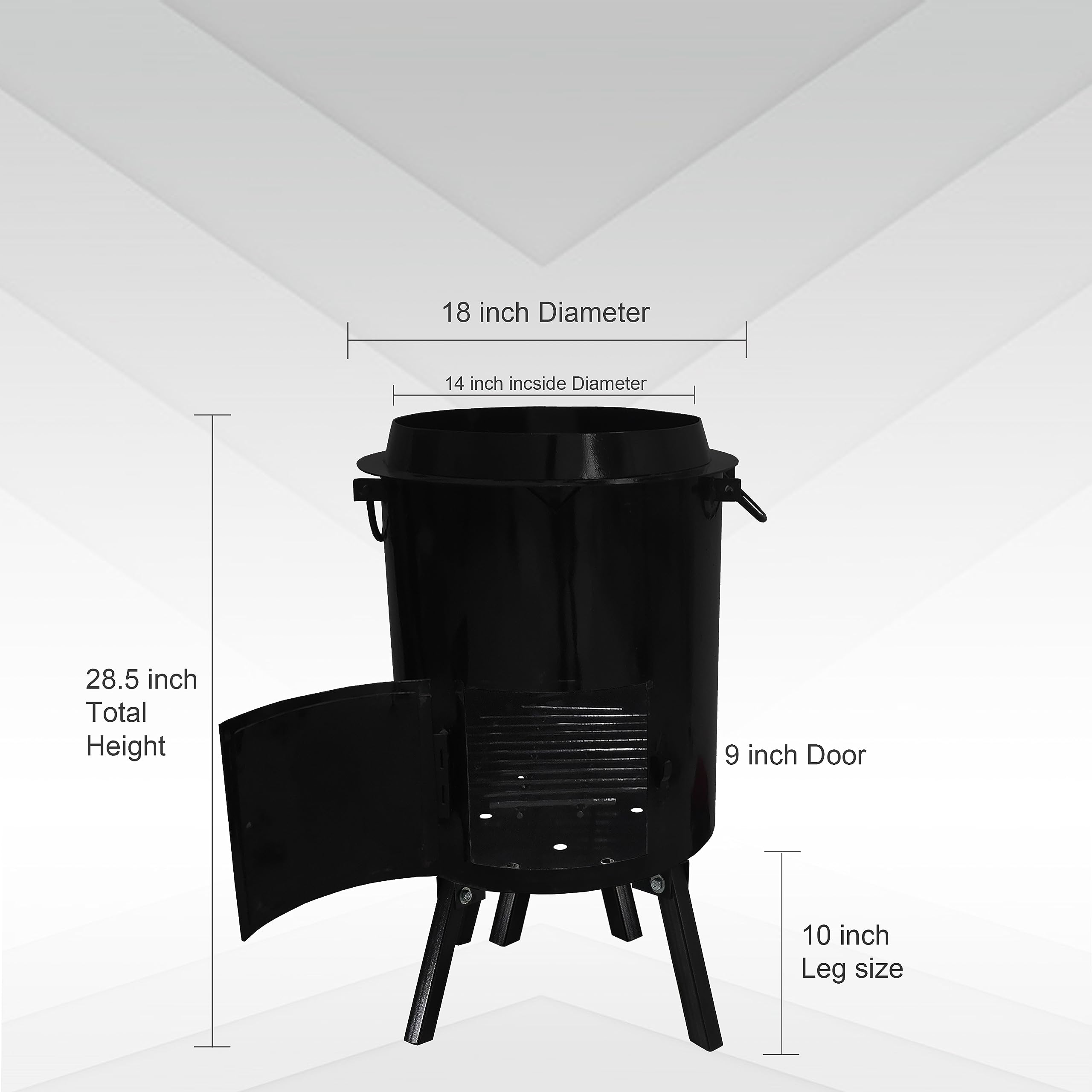 FEBTECH - 14-16 Inch Heavy Duty Steel Uzbek Kazan Oven for Plov Pilaf, Lagman & Shorpa | 8L-18L Capacity | Wood Fire Cooking | Perfect for Outdoor Camping, Picnics & Traditional Central Asian Cuisine