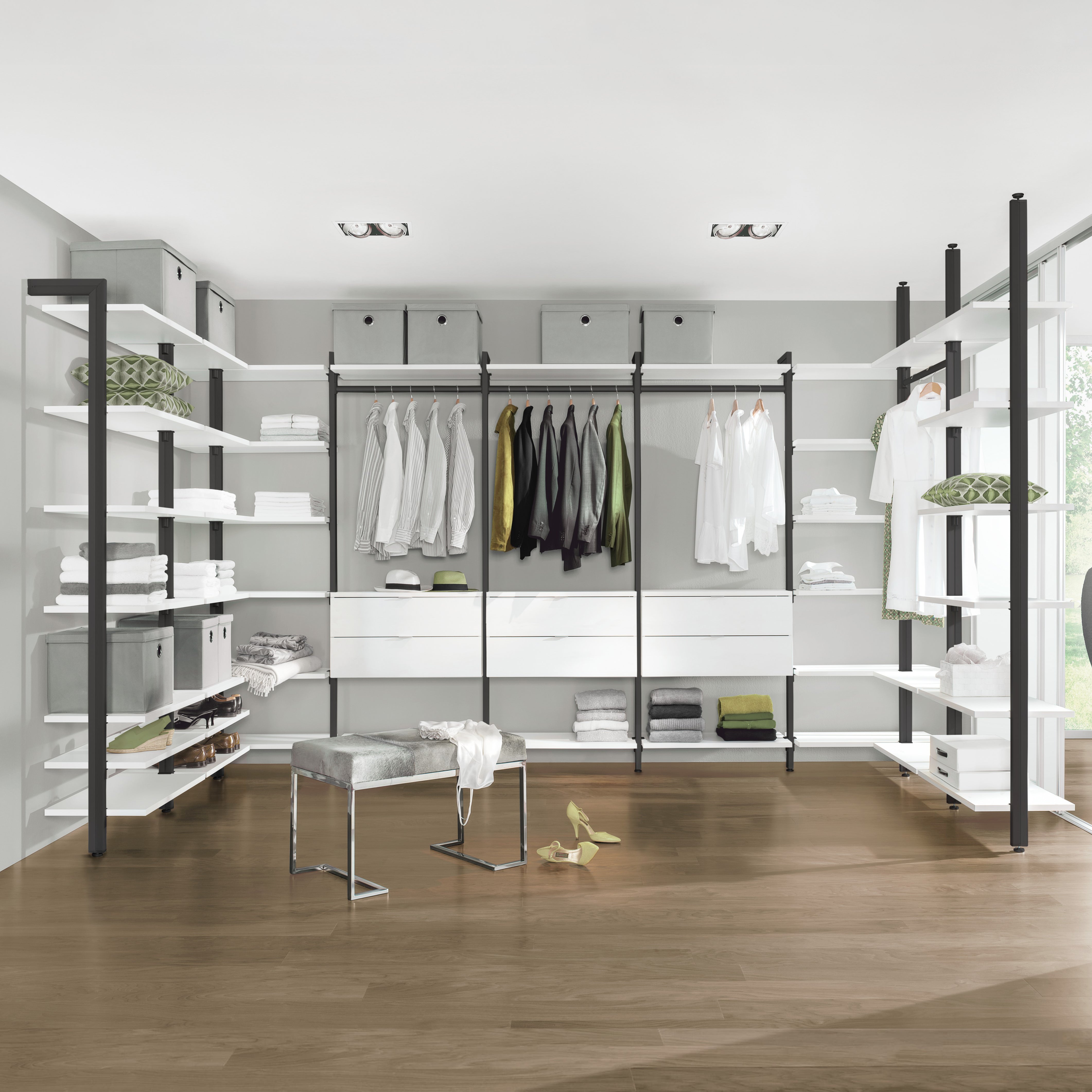 Modular Closet Storage System - CLOS IT W 305 Organizer for Wardrobe & Closet Organization | Perfect for Bedroom, Walk-in Closets & Small Spaces