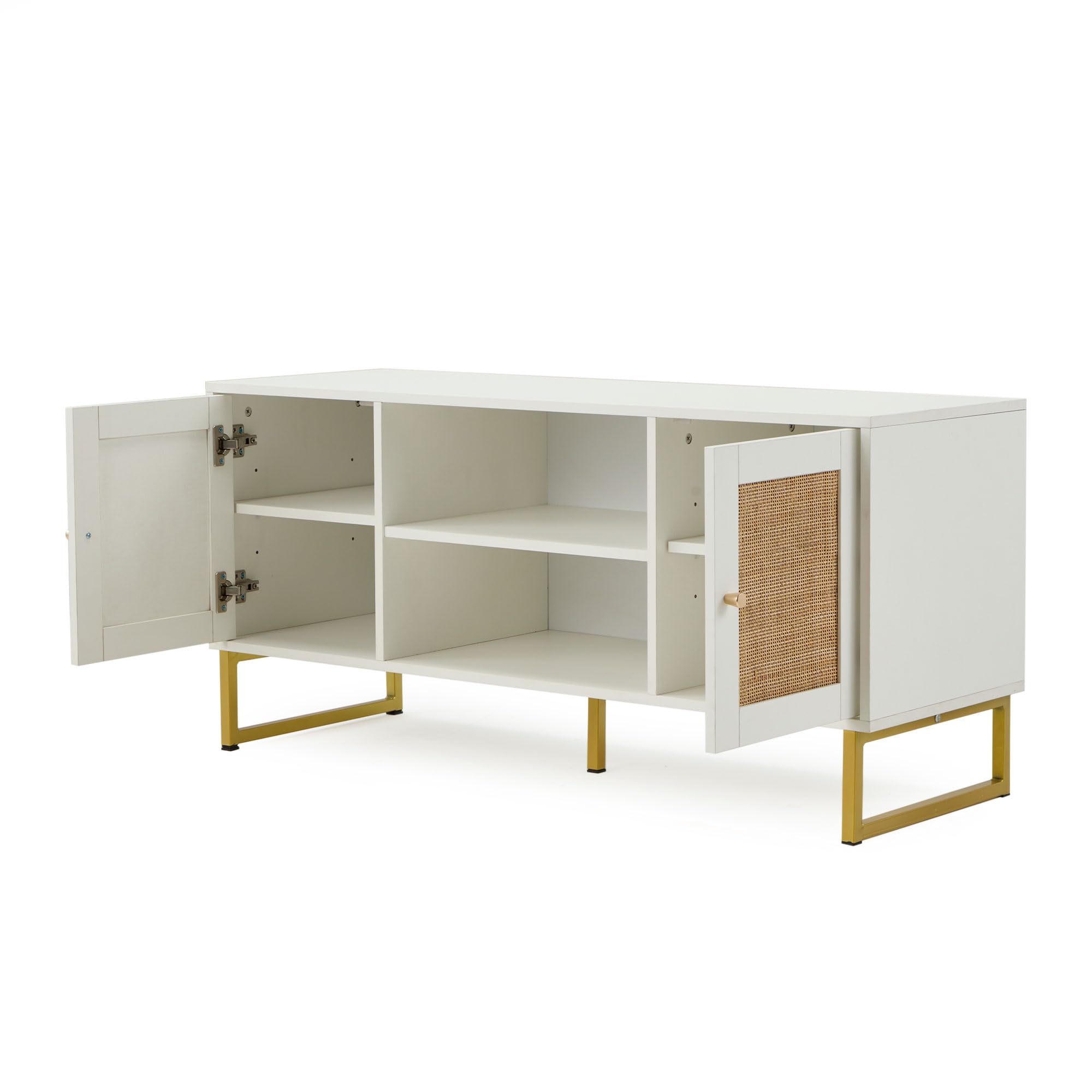 JOMEED TV Stand with Storage - Modern Entertainment Center for Living Room, Bedroom & Home Theater - Holds TVs Up to 110 lbs - Perfect for Organizing Media, Gaming Consoles & Home Decor