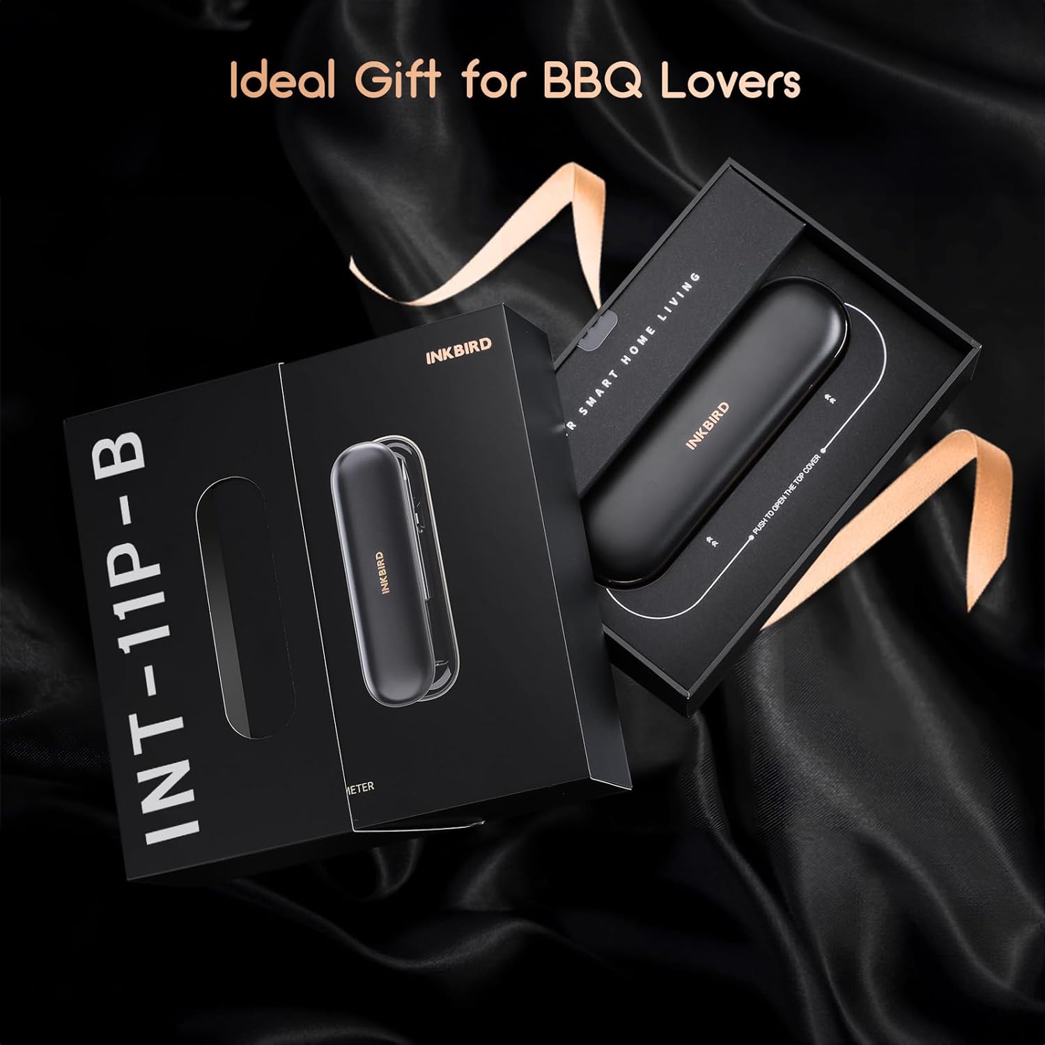 Wireless Bluetooth Meat Thermometer for Grilling, Smoking & BBQ - INT 11P B - Perfect for Steak, Chicken, Turkey & Outdoor Cooking