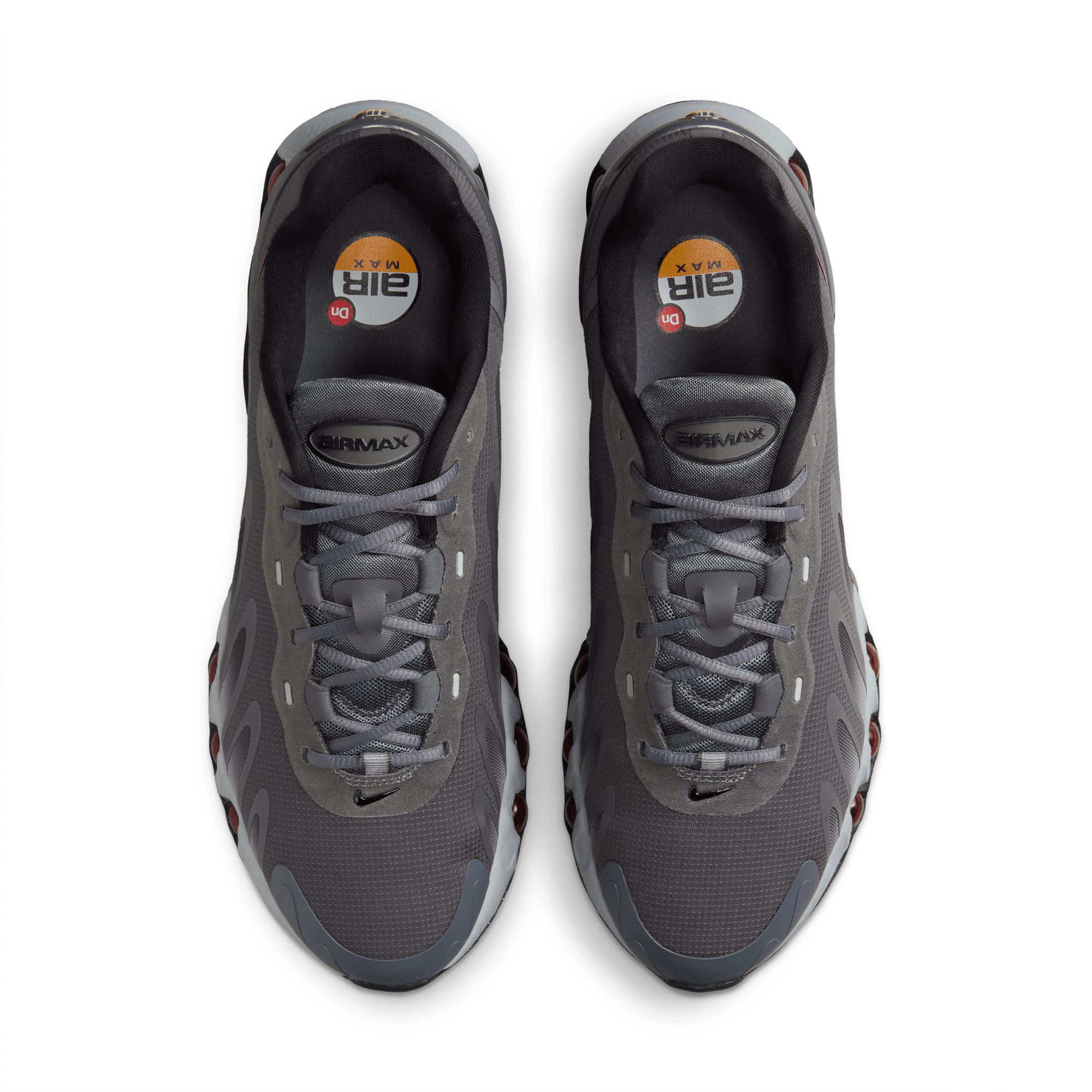 Nike Air Max DN8 Running Shoes - Iron Grey/Bright Crimson - Lightweight & Cushioned for Men's Athletic Performance - Perfect for Gym, Jogging & Casual Wear