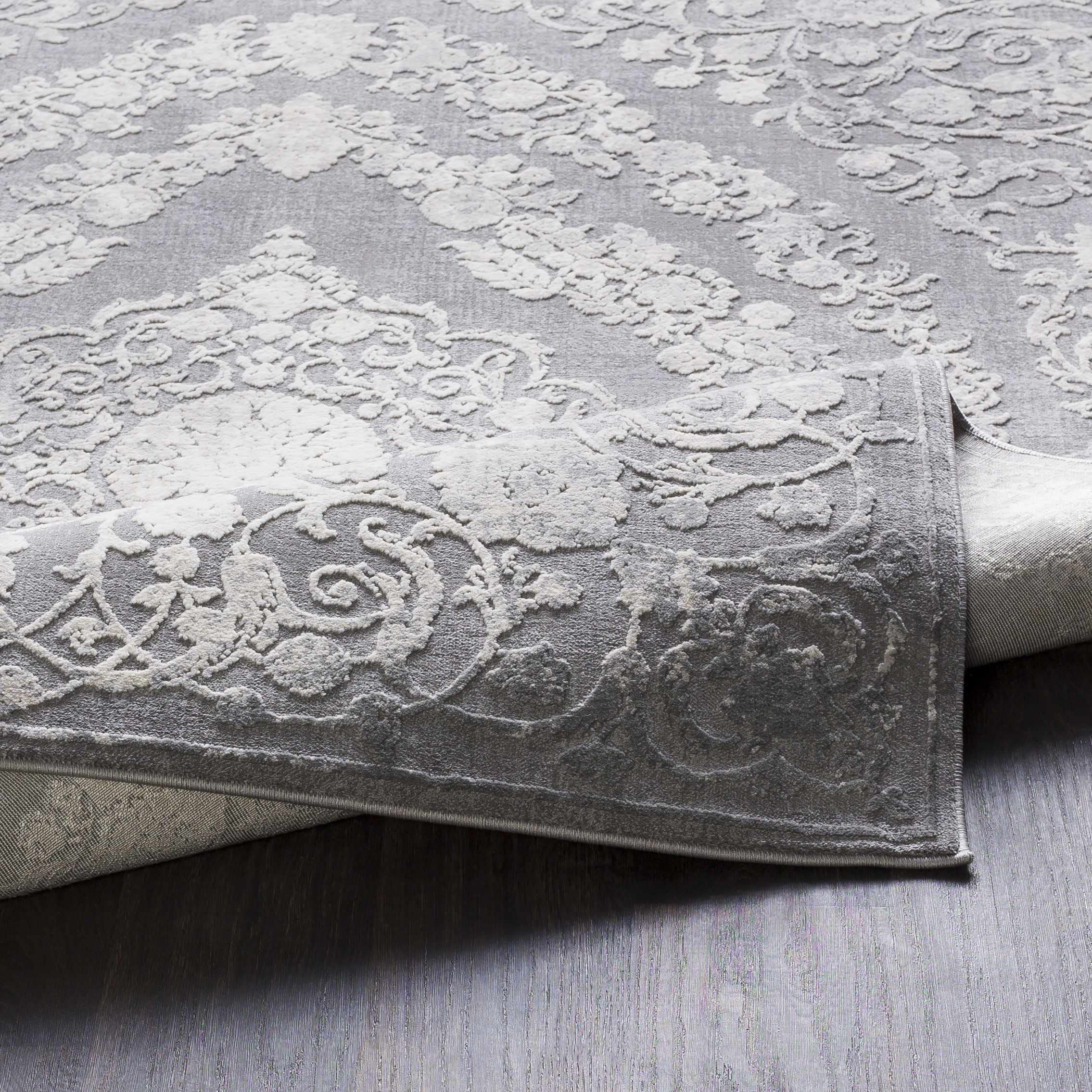 Hauteloom Battleview Traditional Area Rug - Gray & Beige 7'10