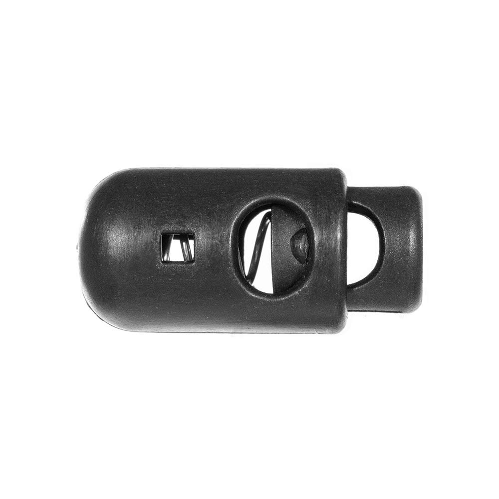 Black Plastic Bowling Pin Toggle Stopper Cord Locks - Adjustable Fasteners for Clothing, Shoes, Paracord, Rope & Outdoor Gear - 5/10/25/50/100/250/500/1000 Packs - Perfect for Camping, Hiking, Backpacks & DIY Projects