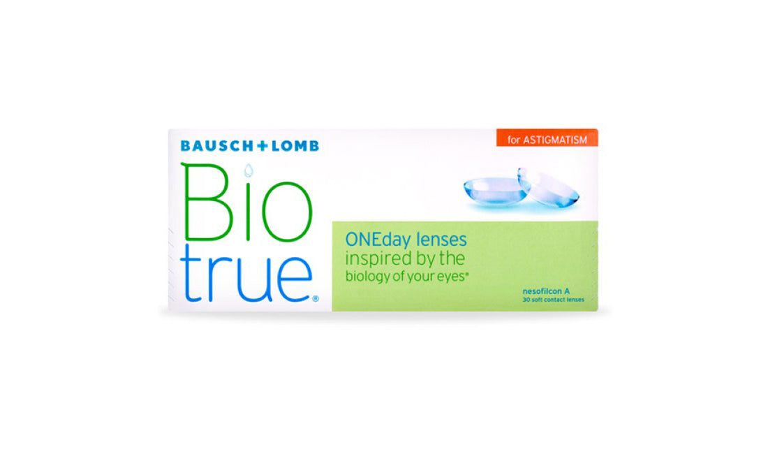 Biotrue One Day Toric Contact Lenses (30 Pack) – Premium Daily Disposable for Astigmatism | Comfortable & Breathable for All-Day Wear | Perfect for Work, Sports & Travel