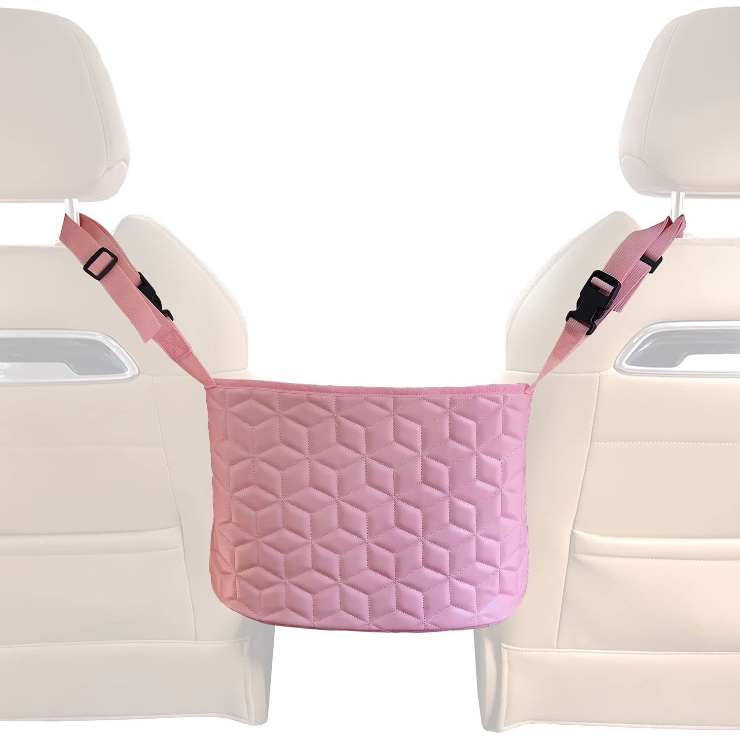Premium PU Leather Car Purse Holder - Universal Handbag Organizer for Vehicle Seats | Safe Backseat Barrier for Kids & Pets | Perfect for Commuting, Road Trips & Family Travel