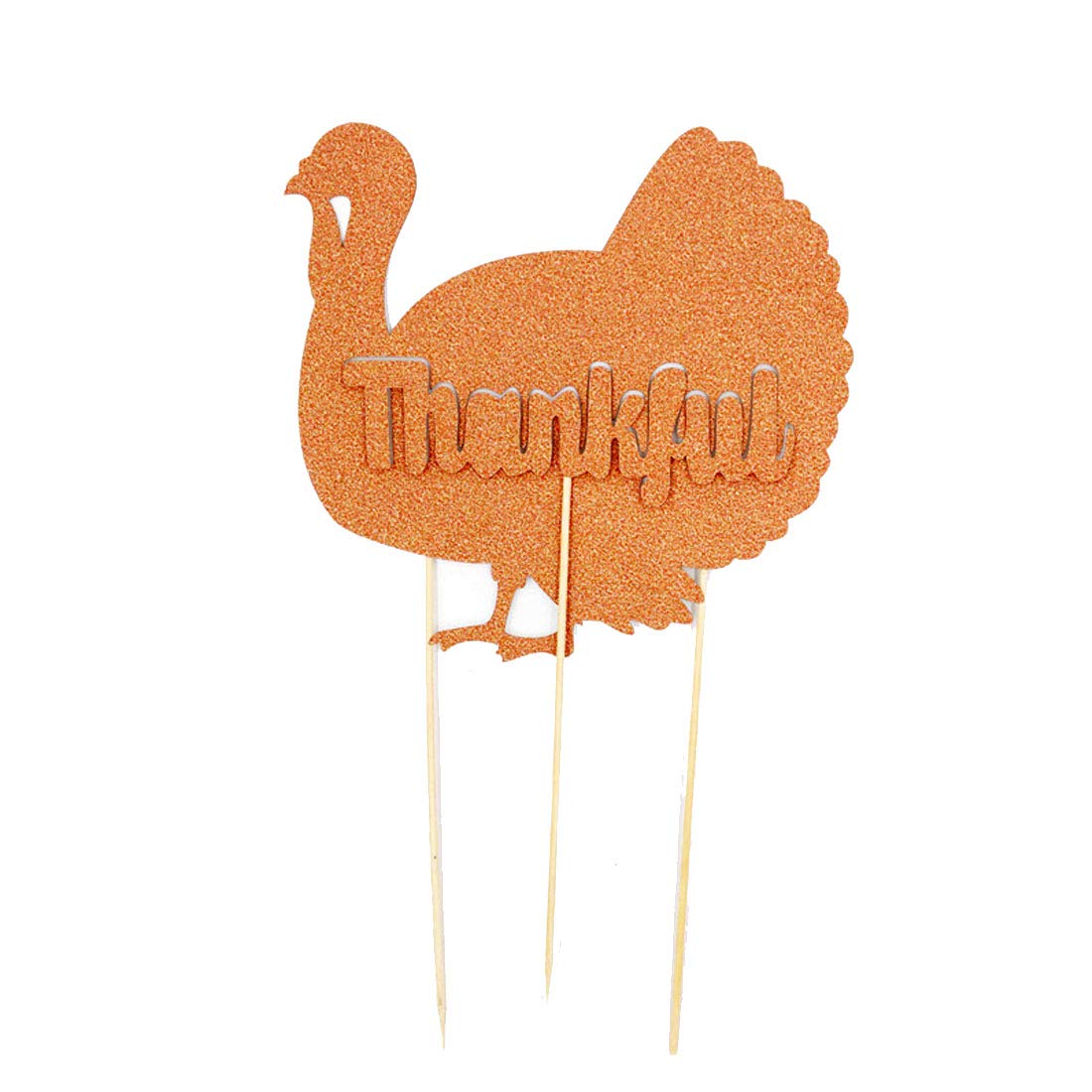 2 Pack Thanksgiving Turkey Cake Toppers - Fall Harvest Cake Decorations for Thanksgiving Desserts, Pumpkin Pies & Autumn Party Celebrations