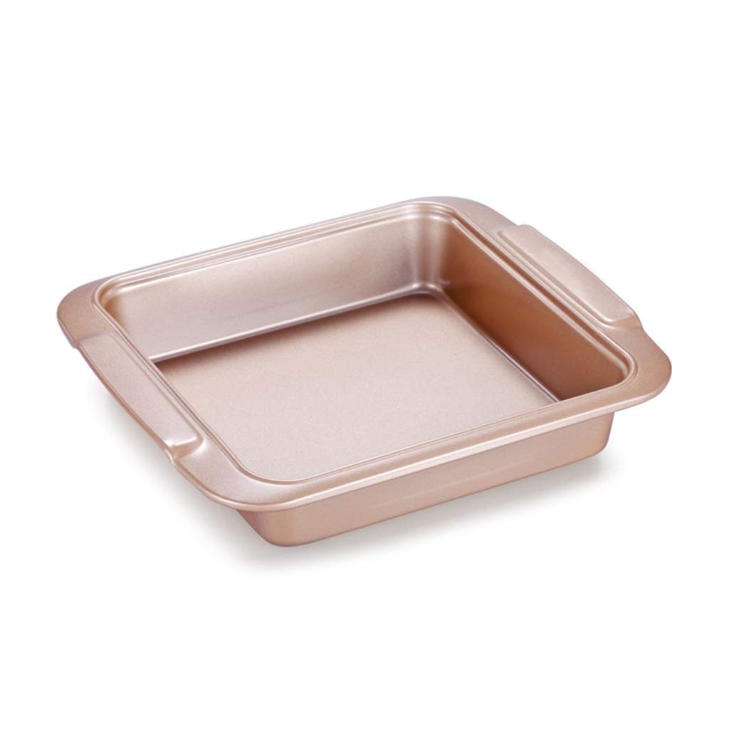 Golden Square Baking Dish - Non-Stick Oven Tray for Cakes & Muffins