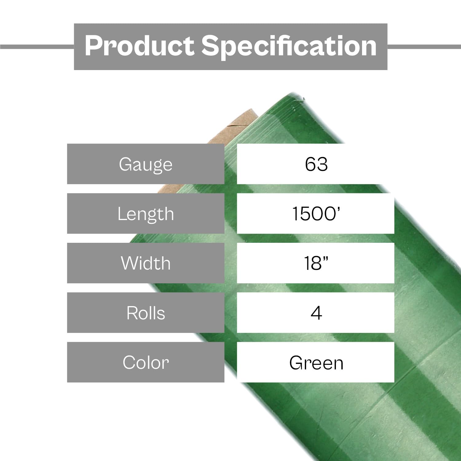 MMBM Dark Green Tinted Stretch Wrap Film - 18