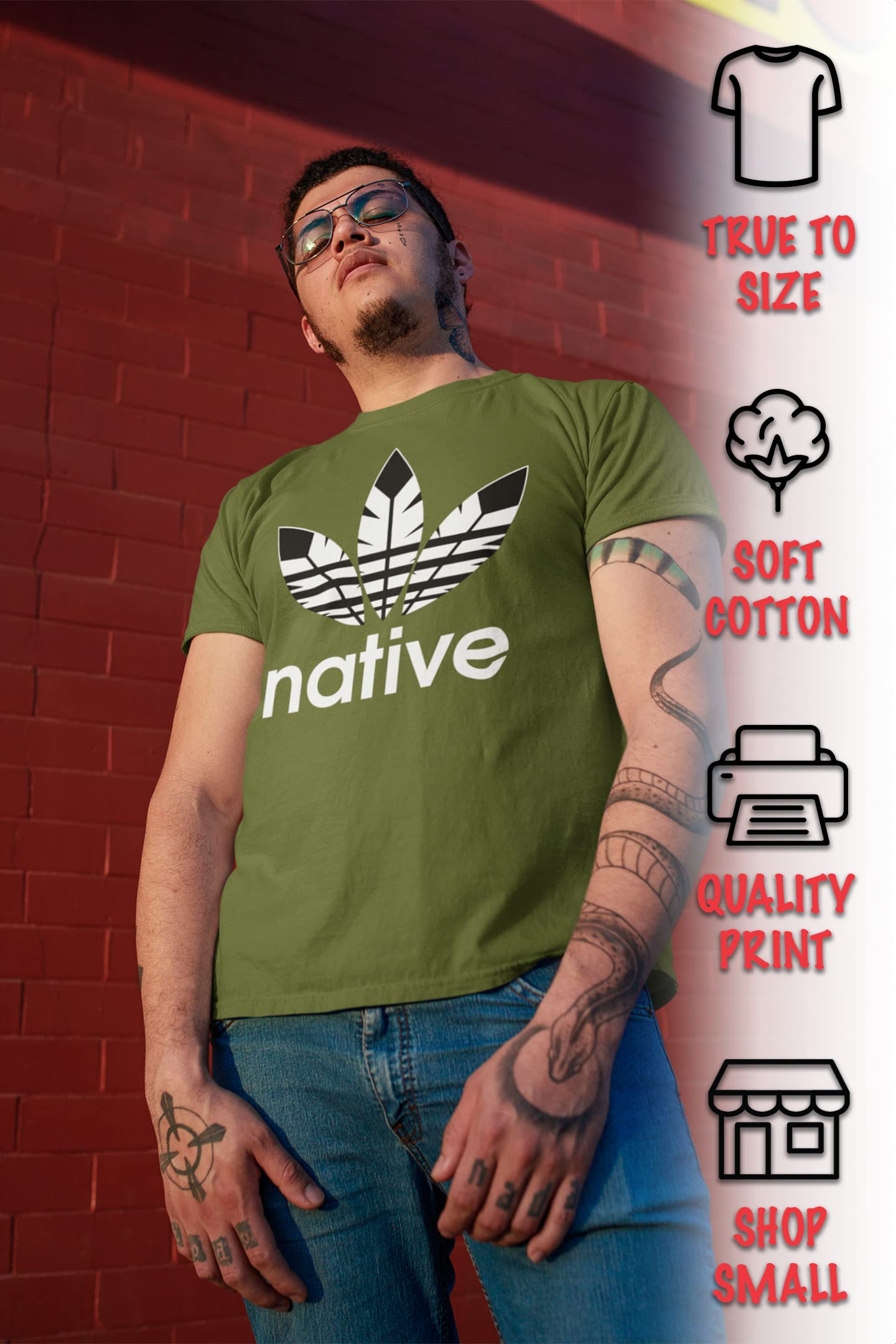 Authentic Native American Men's Shirts | Founding Fathers Inspired Tribal Print Tees | Perfect for Cultural Events & Casual Wear