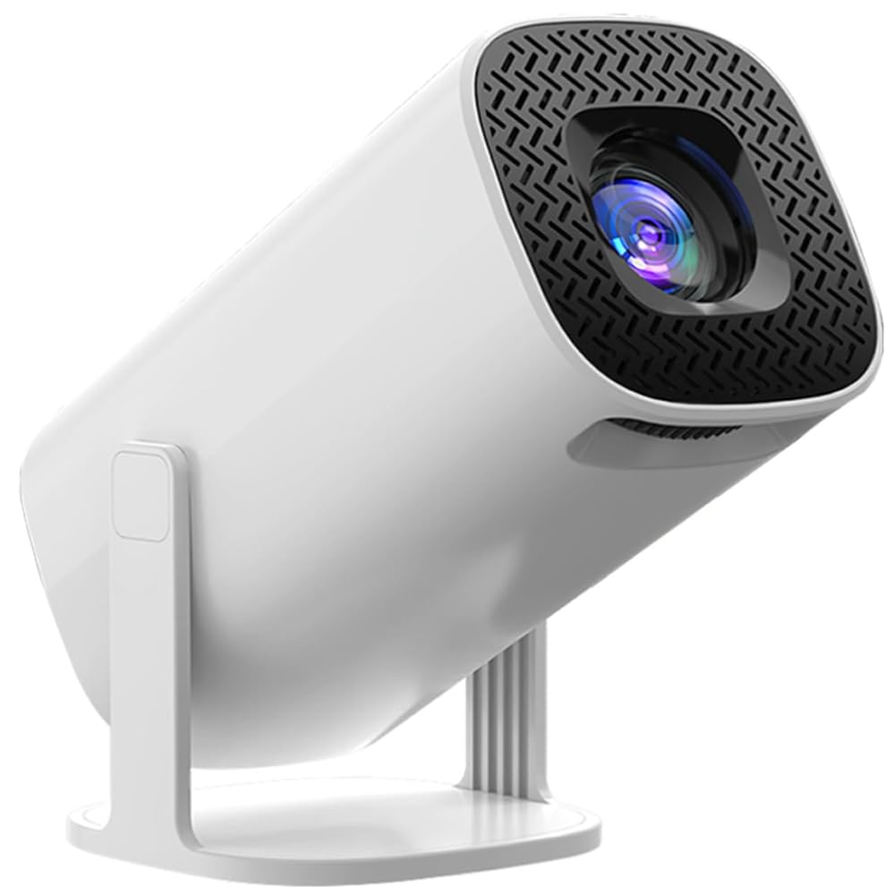 Native 1080P & 4K Supported Mini Smart Projector - WiFi 6, Bluetooth 5.4, Android 11, Auto Keystone Correction, 180° Rotatable for Outdoor Movies | Portable Home Theater Projector Compatible with Smartphones, Laptops & Gaming Consoles - Perfect for Backyard Movie Nights, Classroom Presentations & Office Meetings
