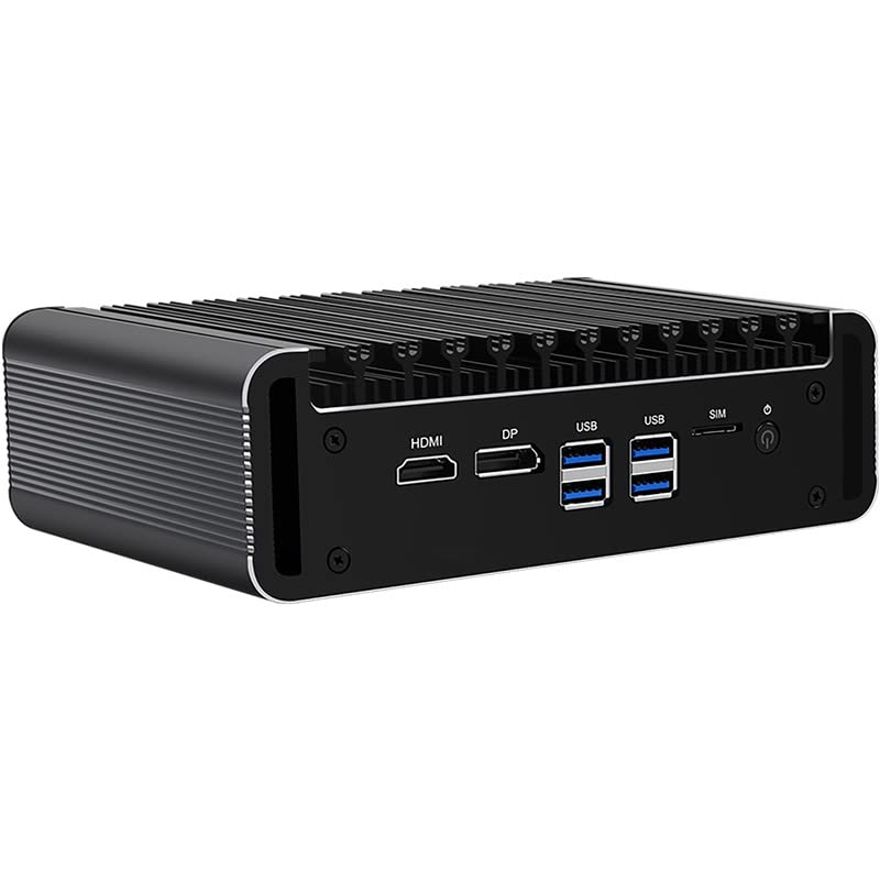 Intel Celeron J4125 Quad-Core Mini PC Firewall Appliance - 4x 2.5G Intel i226-V NIC Ports, AES-NI Support for VPN & Soft Router (Barebone, No RAM/SSD) - Ideal for Home Network Security & Small Business Firewall Solutions