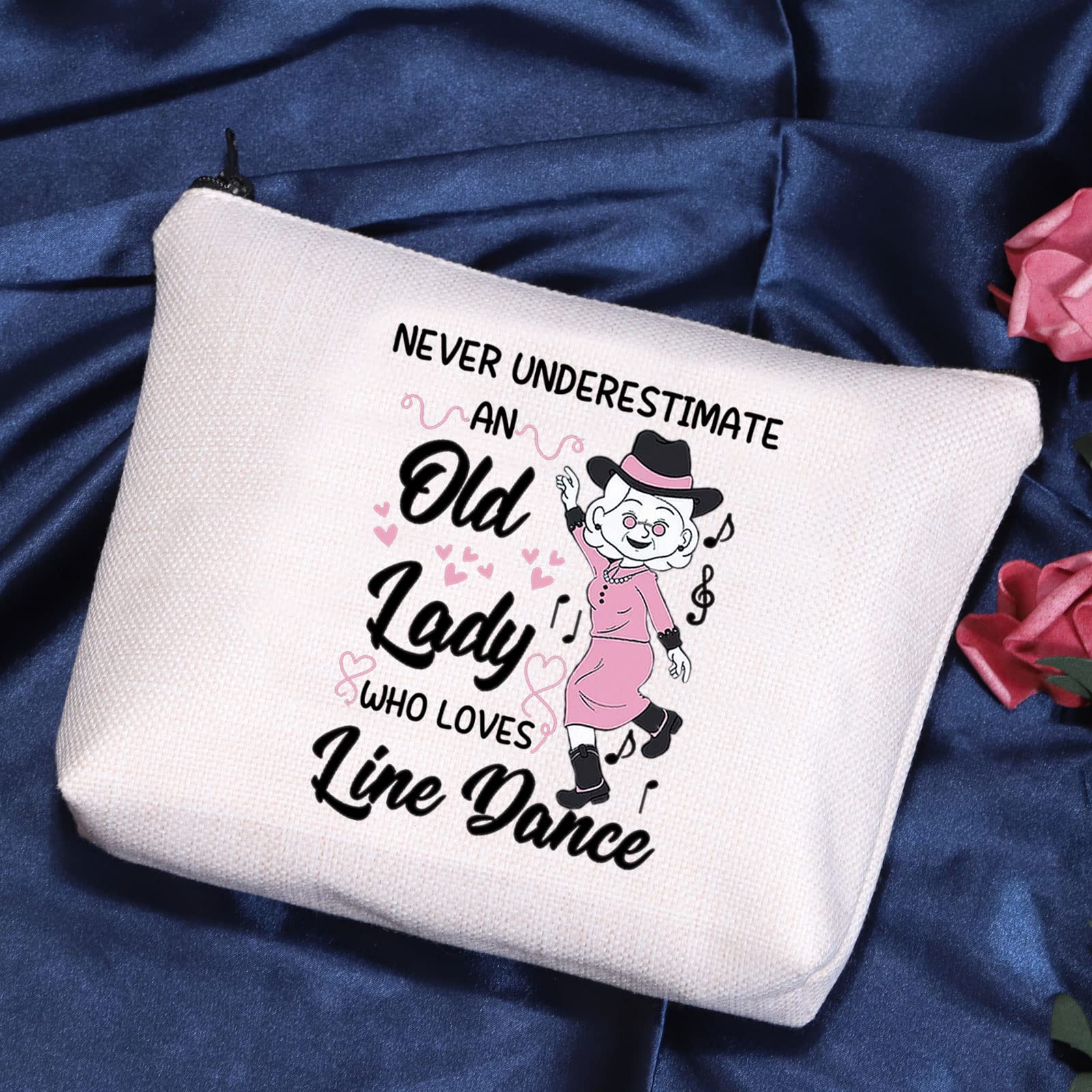 Choreography Line Dance Cosmetic Bag - Best Gift for Grandma, Line Dancing Enthusiasts, UK Inspired Design, Perfect for Dance Classes & Travel