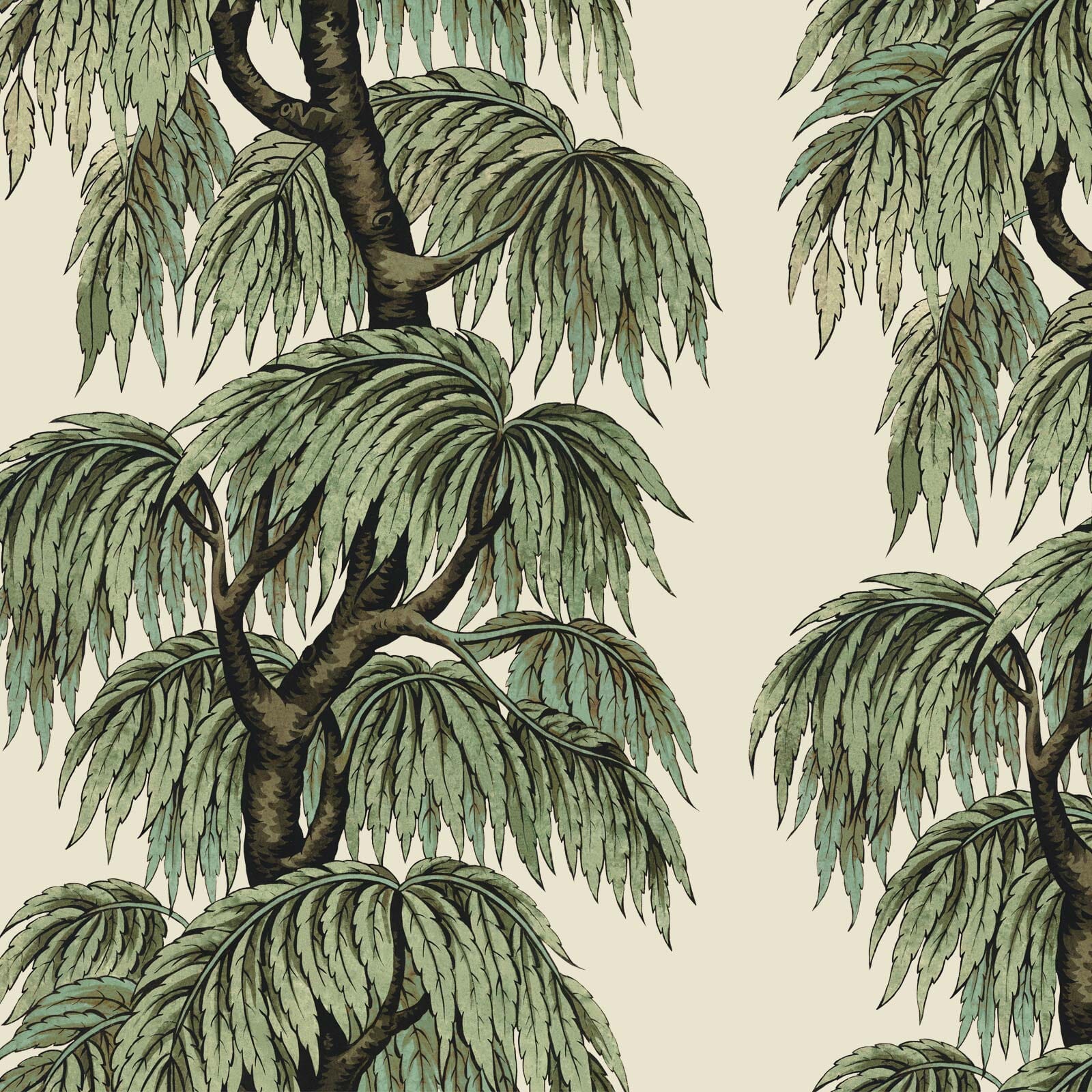 Authentic Babylon Wallpaper Papyrus & Willow Sample - Premium Peel & Stick Wallpaper for Home Decor, Living Room, Bedroom, Office