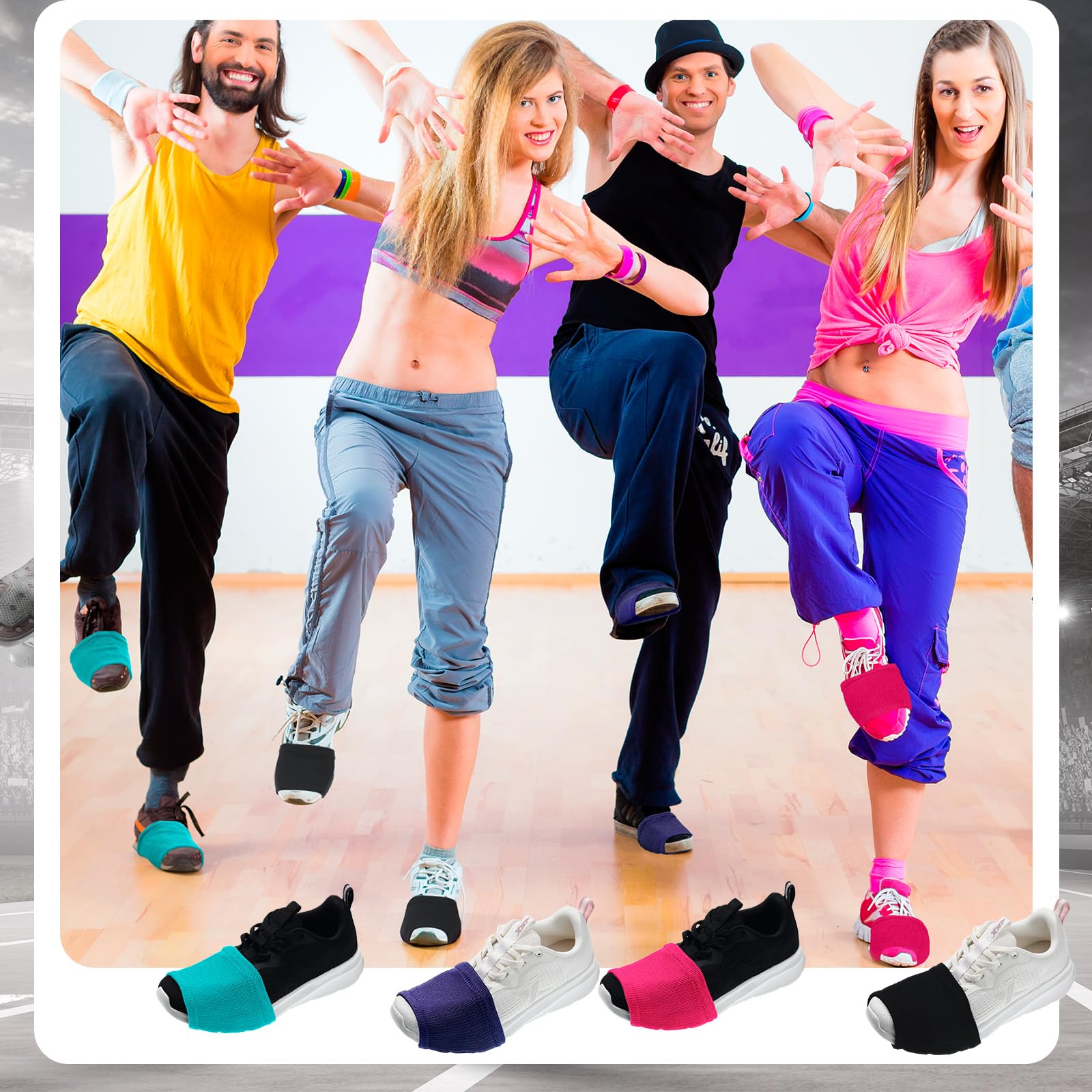 Haysandy 8 Pairs Non-Slip Dance Shoe Covers for Women - Breathable Over Shoes Socks for Ballet, Jazz, Ballroom & Latin Dancing - Perfect for Dance Practice, Performances & Studio Classes