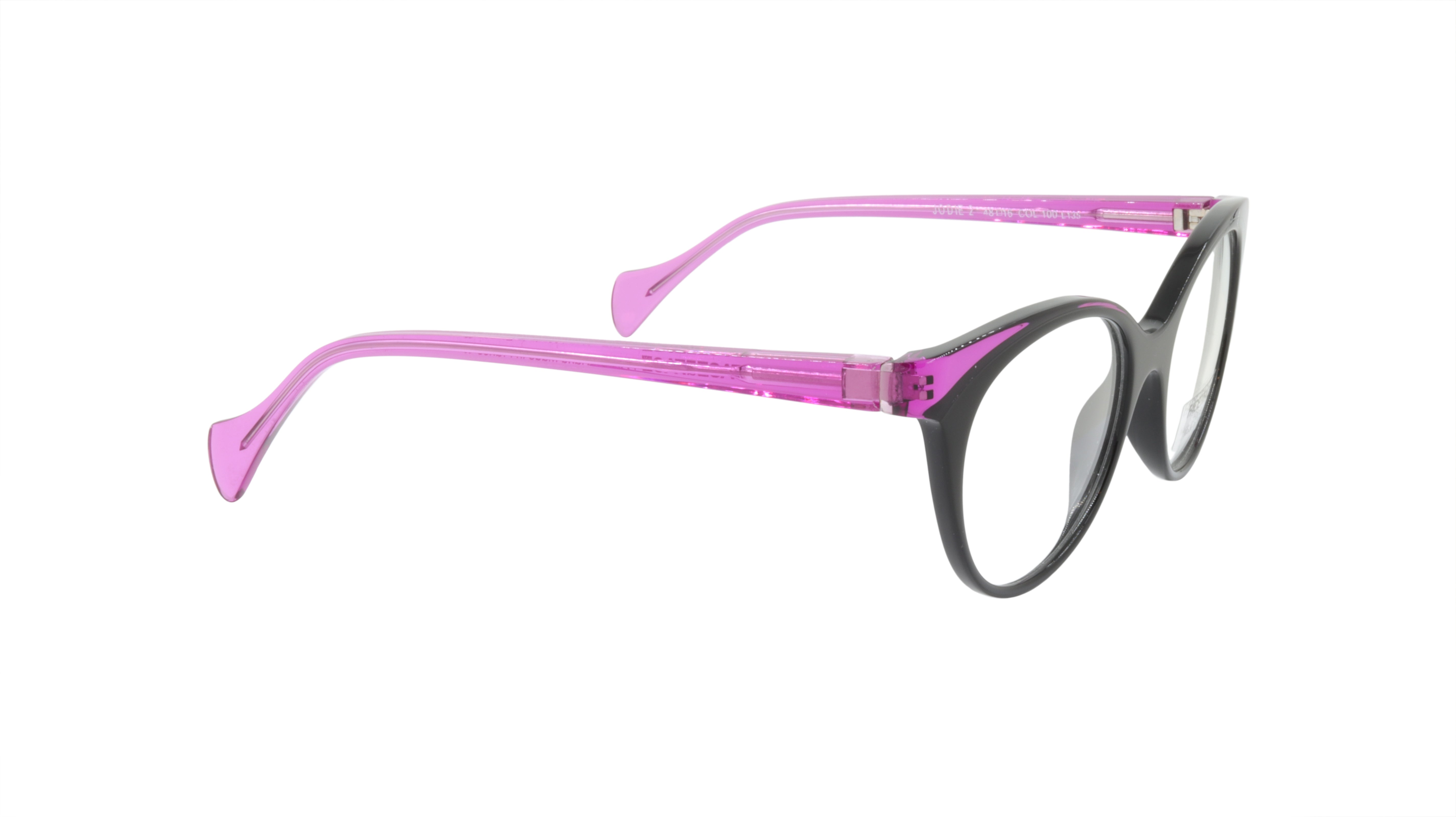 Face A Face JODIE 2 Eyeglasses Frame - 100% Acetate Matte Black & Electric Violet | Stylish Unisex Optical Frames for Work, Reading & Fashion Accessories