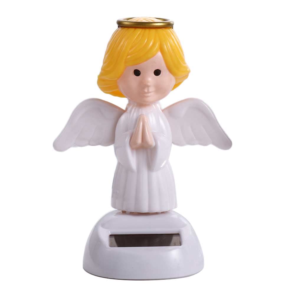 Solar Powered Dancing Toys - Angel Solar Dancing Figures & Shaking Hand Doll - Fun Car Dashboard Decor for Window Decoration | Perfect for Office Desk, Home Decor & Gift Giving