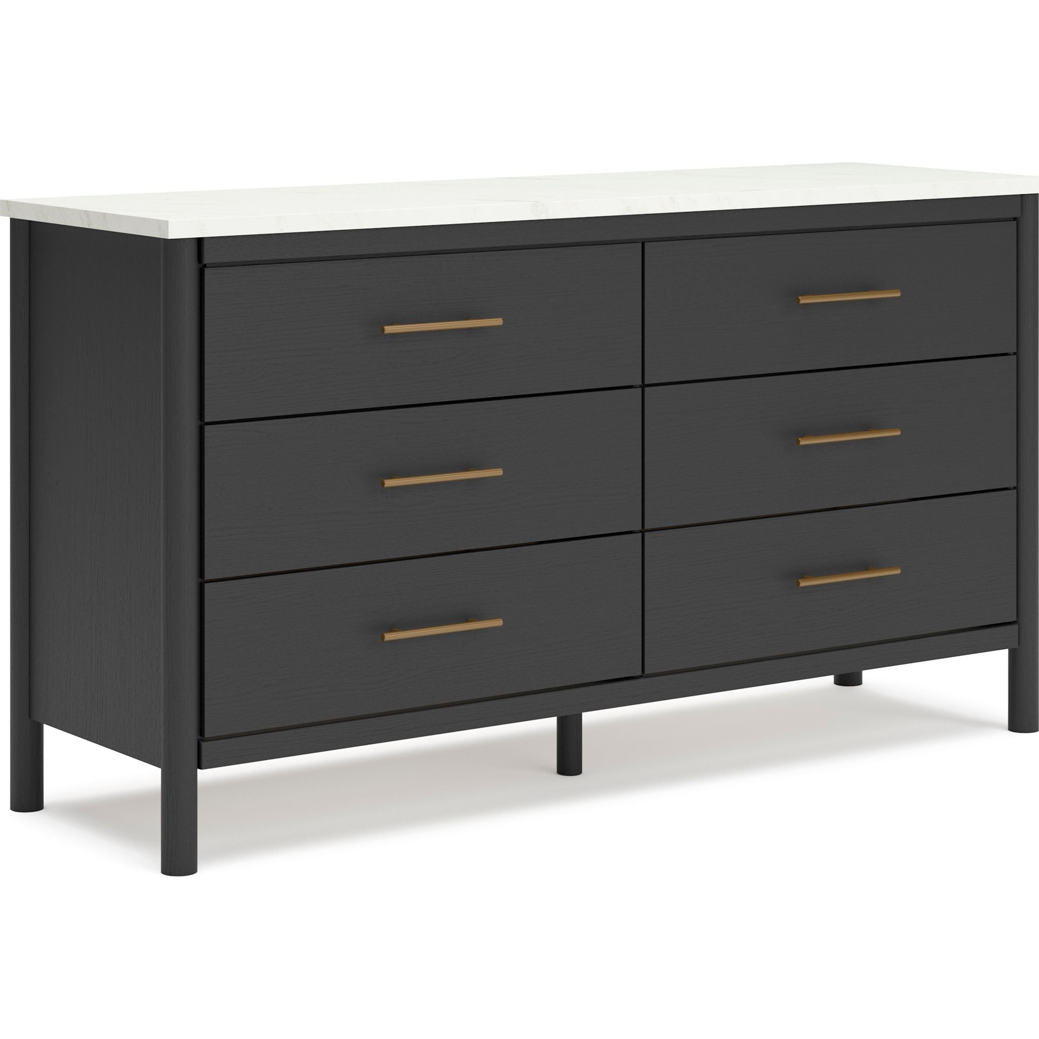 Cadmori 6-Drawer Dresser with Two-Tone Finish - Modern Bedroom Storage Solution for Clothes & Accessories
