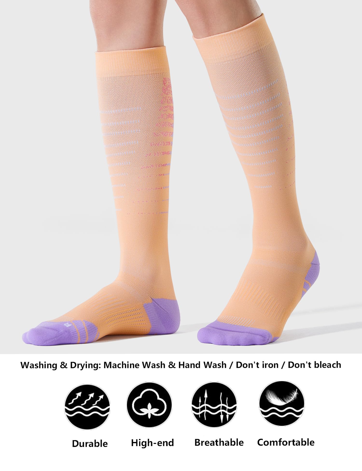 CelerSport 3 Pairs Compression Socks for Men & Women 20-30 mmHg - Running, Travel & Work Support Socks for Circulation & Recovery