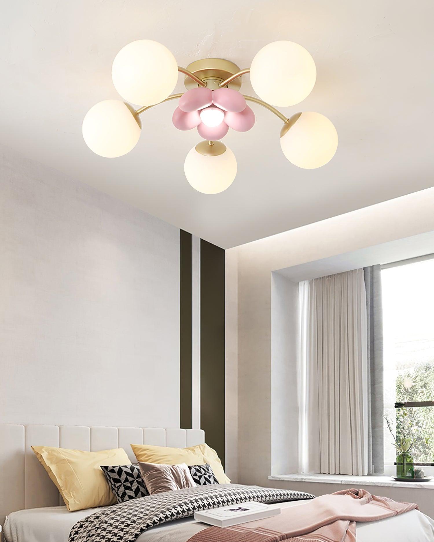 Mauricio Flowers Ceiling Light - Modern Floral Chandelier for Living Room, Bedroom & Dining Room - Elegant Home Decor Lighting Fixture - Perfect for Indoor Spaces & Home Renovation