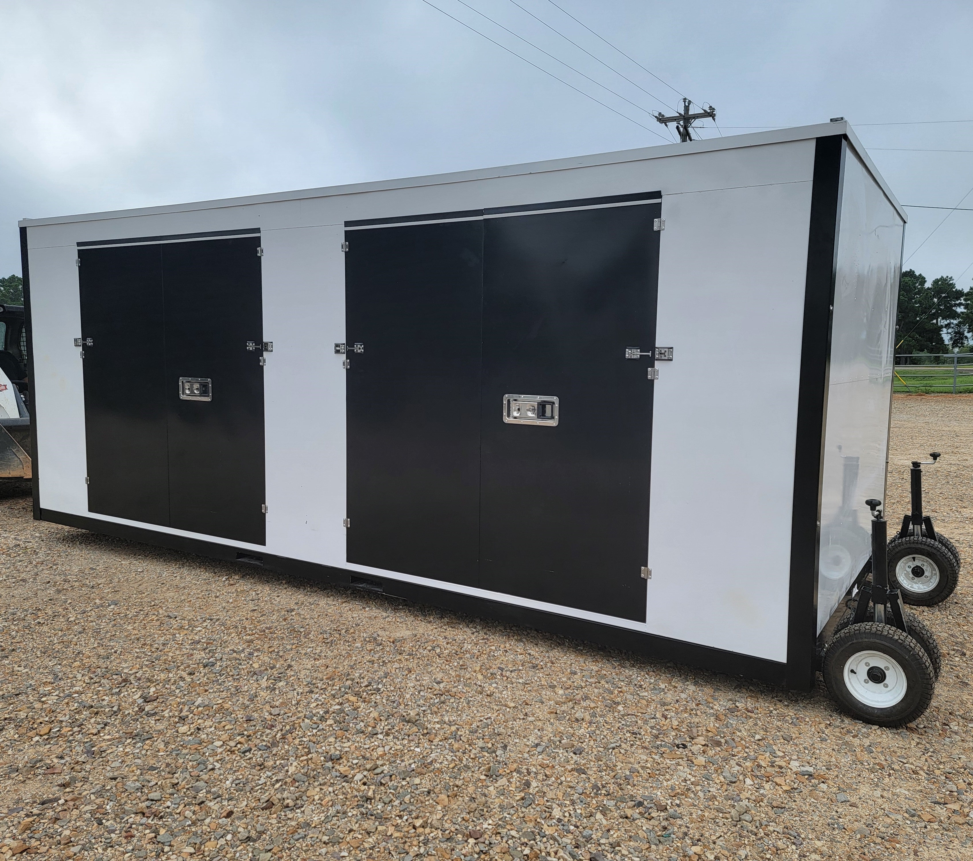 8'x20' Two Door Portable Relocatable Storage Container | Durable Steel Construction | Ideal for Home Storage, Business Inventory & Construction Site Use