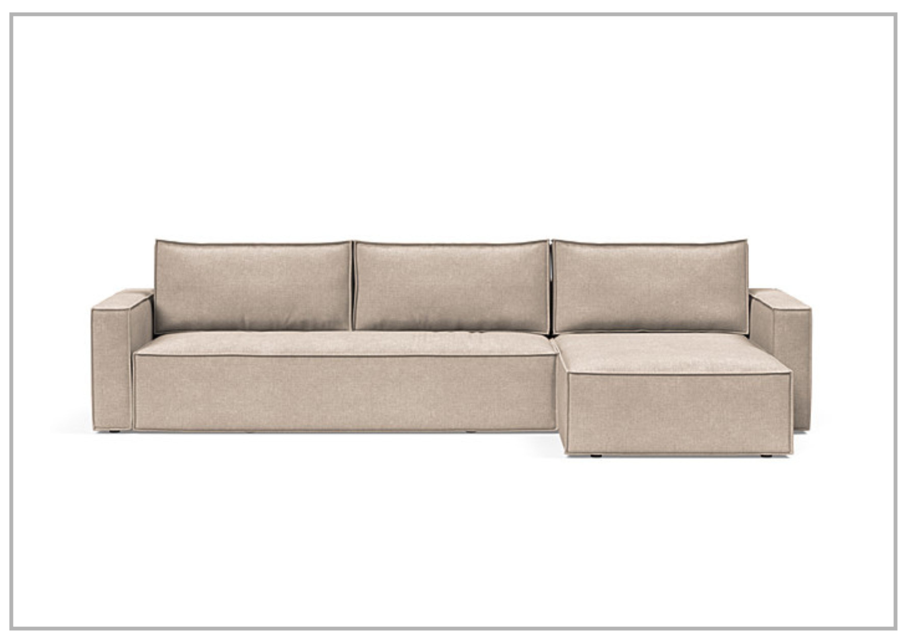 Innovation Living Newilla Fabric L-Shaped Sectional Sleeper Sofa - Convertible Sofa Bed for Small Spaces, Modern Living Room Furniture with Storage, Perfect for Apartments, Guest Rooms & Home Offices