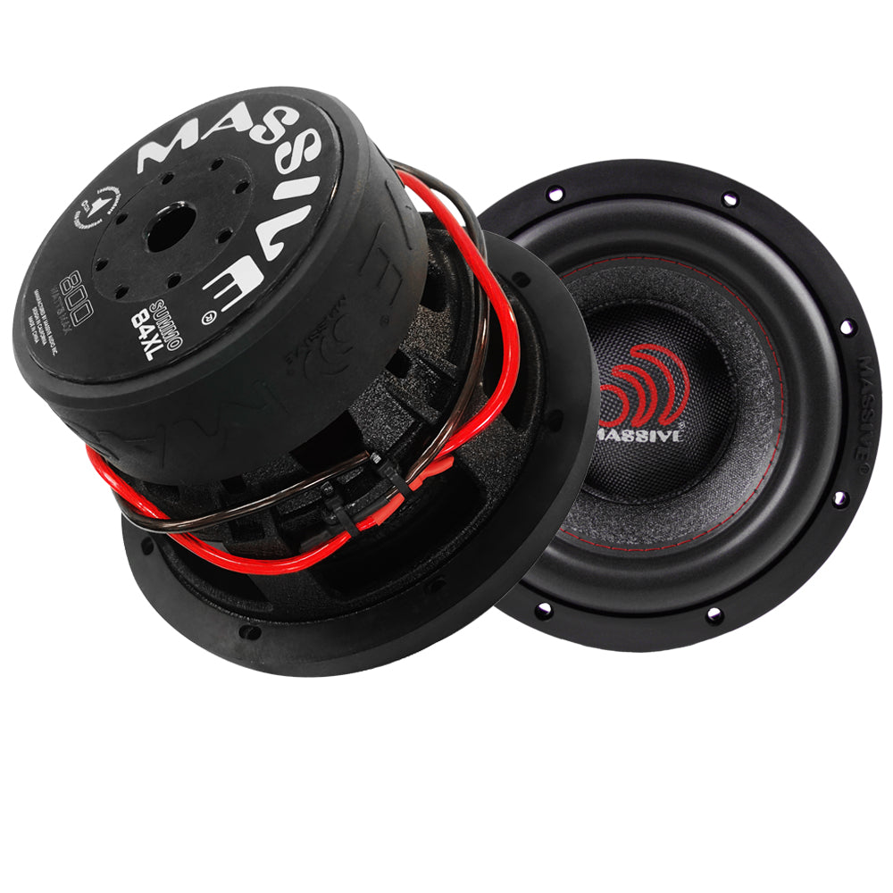 SUMMO84XL 8-Inch 400 Watts RMS Dual 4 Ohm 2 Voice Coil Subwoofer - Powerful Bass for Car Audio & Home Theater Systems