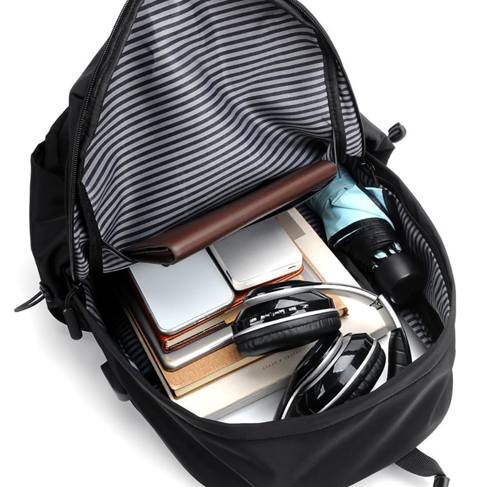Stylish Waterproof Laptop Backpack for Men & Women - 15.6 Inch USB Charging Travel Computer Bag - Lightweight 20L Business Casual Backpack for Work, Gym, Sports & Daily Use