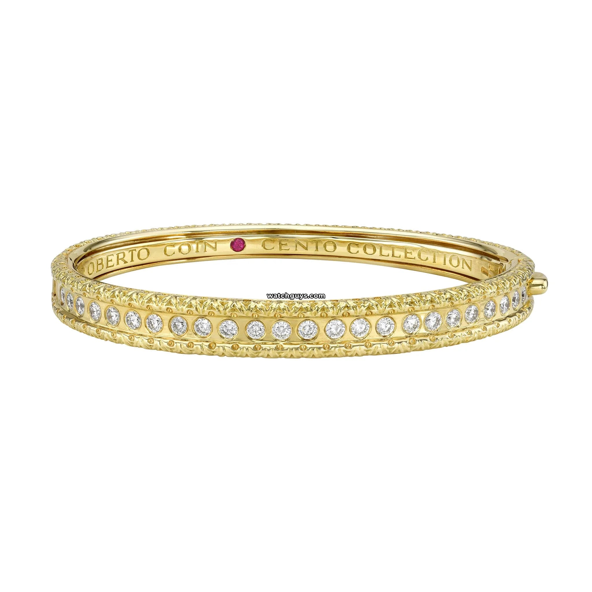 Roberto Coin Cento Diamond Bracelet 18K Yellow Gold | Luxury Tennis Bracelet for Women | Perfect for Weddings, Anniversaries & Special Occasions