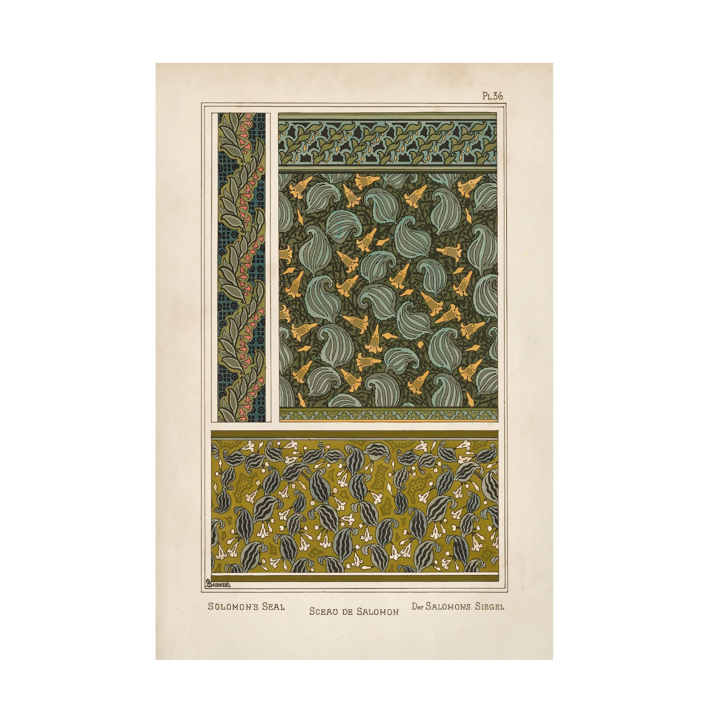 Trademark Fine Art 'Nouveau Decorative VIII' Canvas Wall Art Print - Modern Home Decor for Living Room, Bedroom & Office - Vision Studio