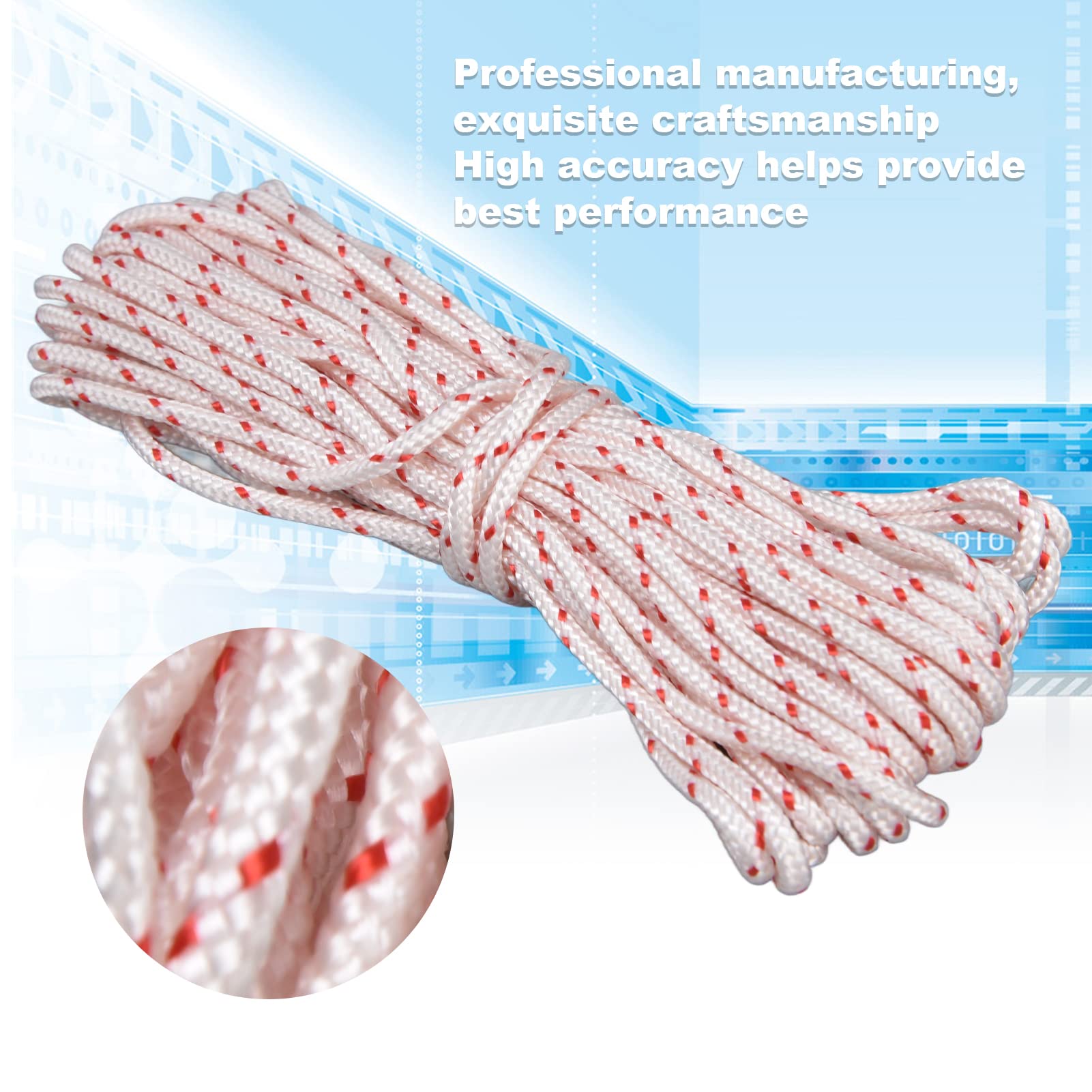 3.5mm x 10M Nylon Starter Pull Cord Replacement for STIHL Husqvarna Lawn Mowers, Chainsaws & Trimmers - Durable Engine Starter Rope for Outdoor Power Equipment Maintenance & Repair