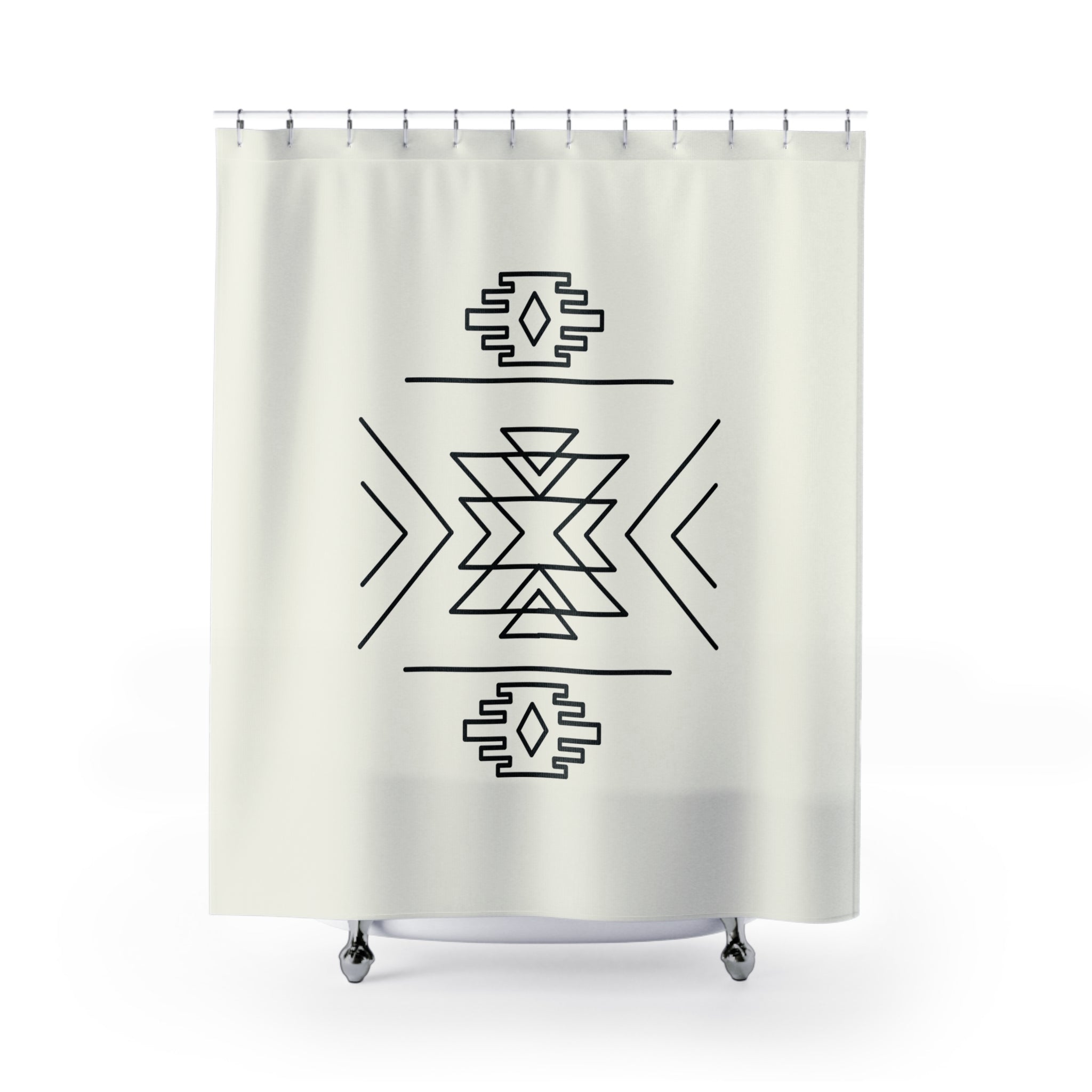 Sedona Southwest Bathroom Shower Curtain - Beige Boho Bath Decor for Home - Perfect for Spa, Guest Bath & Southwestern Style Bathrooms