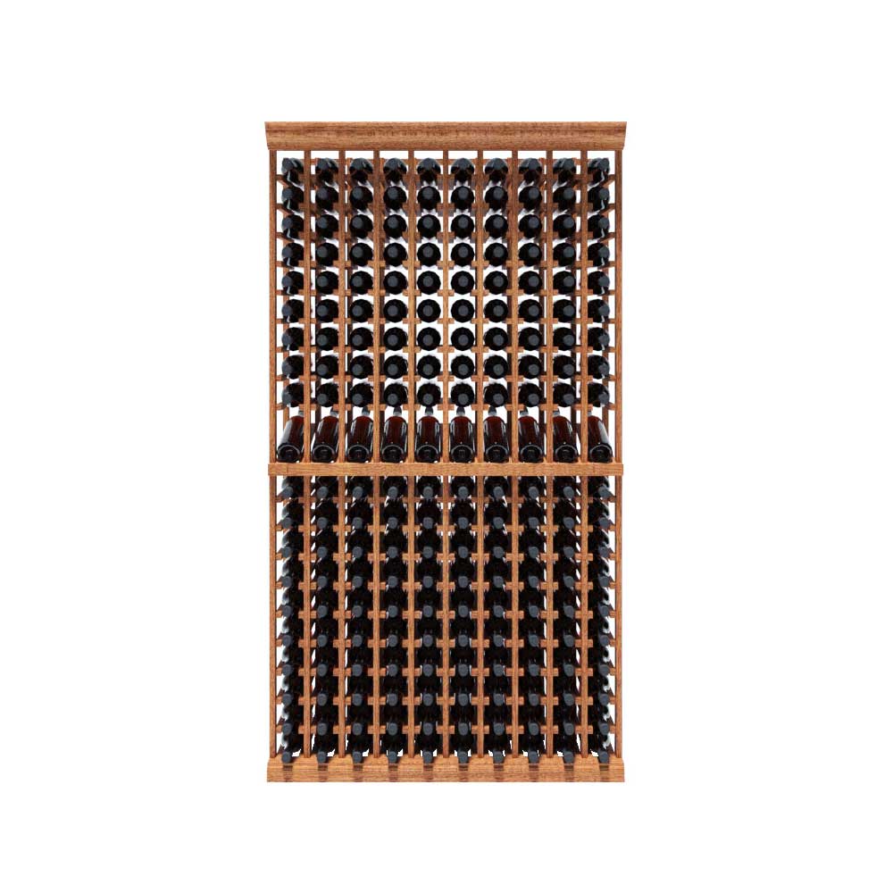 10 Column 200 Bottle 7ft Wine Rack Kit with Display - Sturdy Metal Wine Storage Organizer for Home, Restaurant, or Wine Cellar - Perfect for Wine Collection and Display in Dining Room or Bar