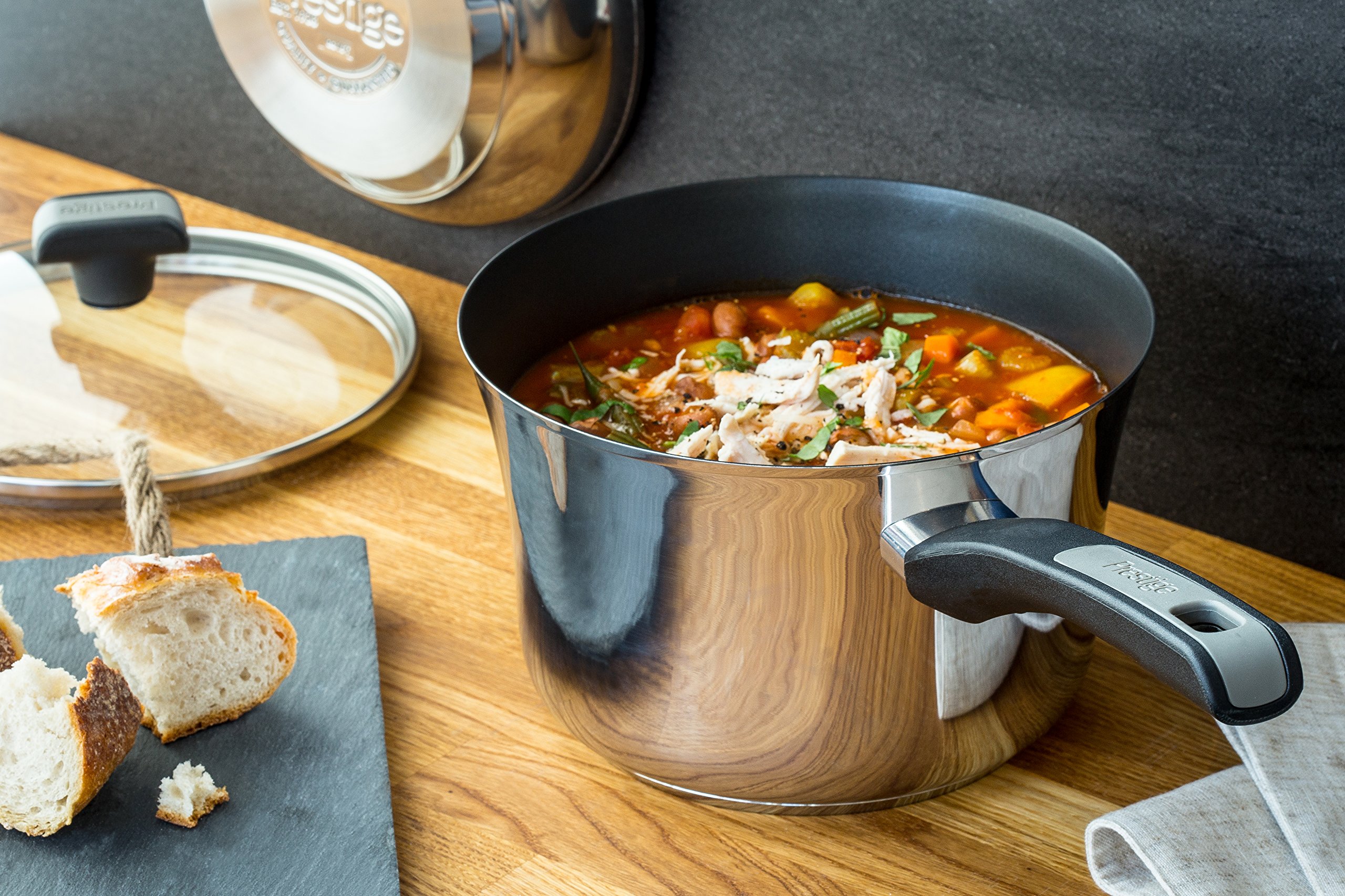 Premium 3-Piece Silver Durasteel Induction Stainless Steel Cookware Set - Pots & Pans for Induction Stovetops - Perfect for Boiling, Simmering & Cooking Soups, Pasta & Sauces