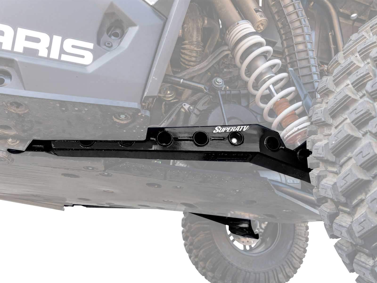 SuperATV High Clearance Rear Trailing Arms for Polaris RZR RS1 (2018-2021) - Heavy Duty Off-Road Suspension Upgrade - Black - Perfect for Rock Crawling, Mudding & Trail Riding
