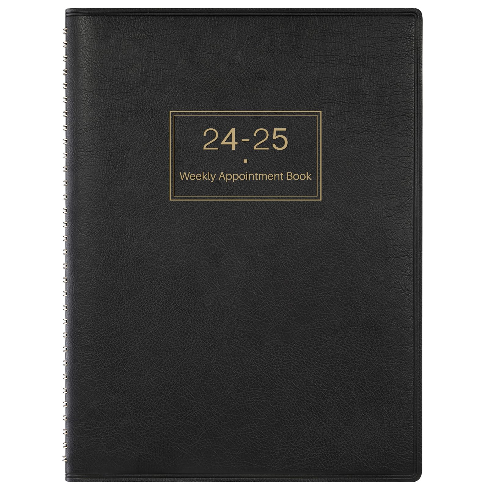 2025-2026 Appointment Planner - August 2025 to July 2026 A4 Weekly Hourly Organizer with 15-Minute Intervals, Softcover Diary Book (21.8x29cm, Black) - Perfect for Business Professionals, Students & Time Management