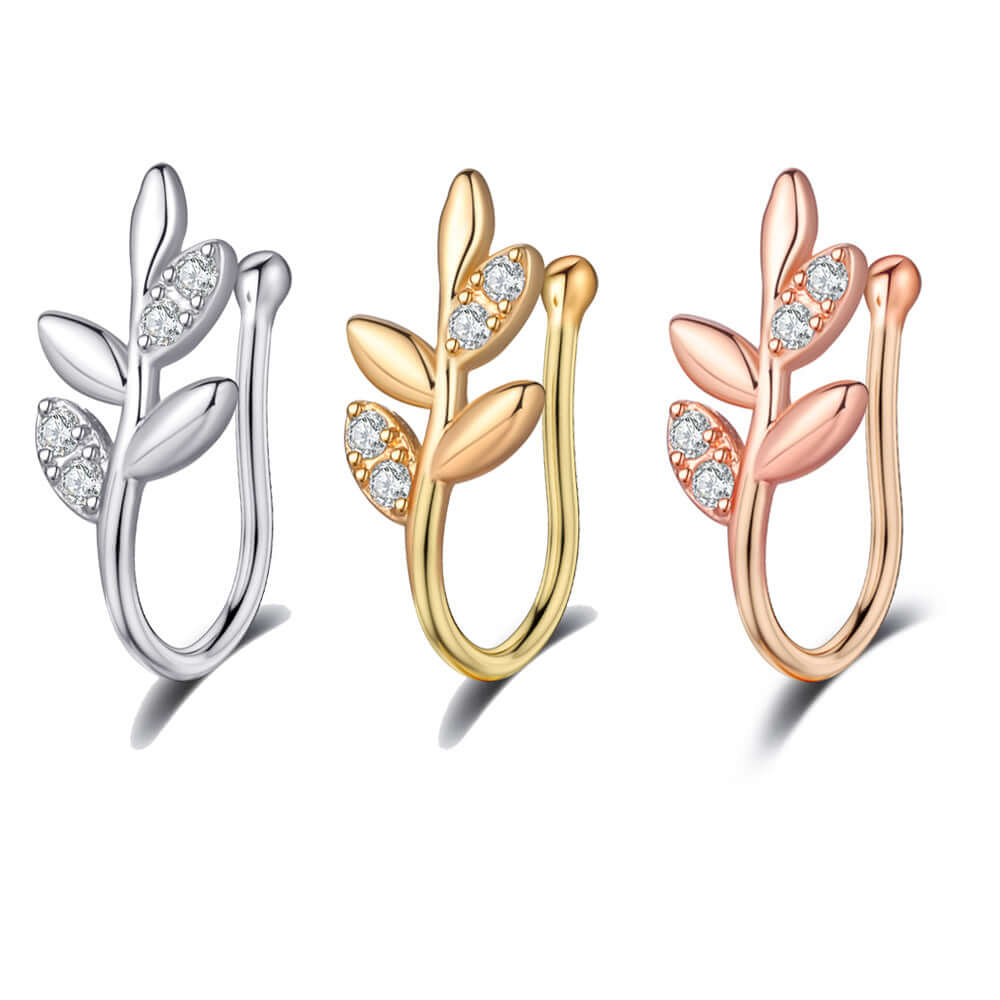 18K Gold Bunny No Piercing Nose Cuff - Fake Nose Ring for Women | Trendy Non-Piercing Nose Jewelry for Parties, Weddings & Everyday Wear (HSPJ609)