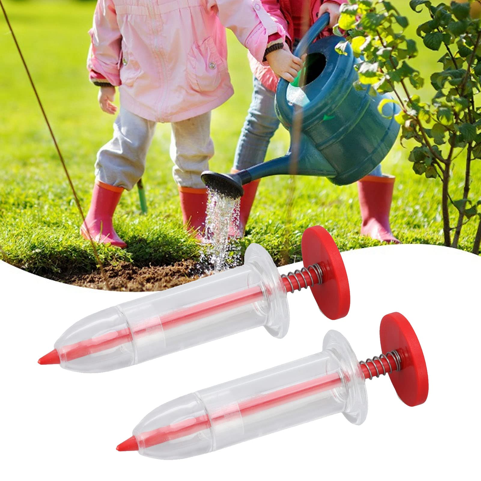 Omabeta 2-Pack Mini Seed Dispenser & Planter Tool - Easy Gardening Seeder for Flowers, Vegetables & Herbs | Perfect for Indoor Pots, Outdoor Gardens & Horticultural Planting